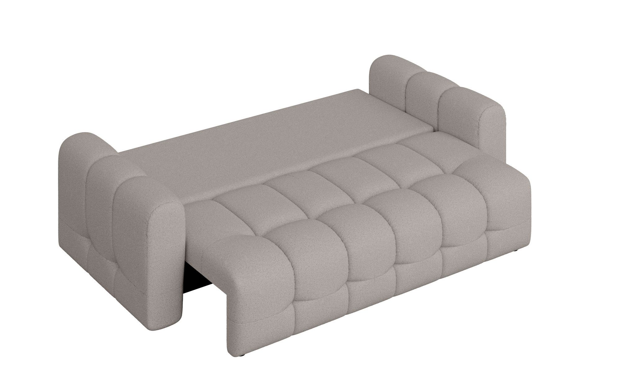 INOSIGN 3-zitsbank Manilla, optioneel met bedfunctie, B/D/H 265/117/91 cm met golfondersteuning, in verschillende materialen en kleuren