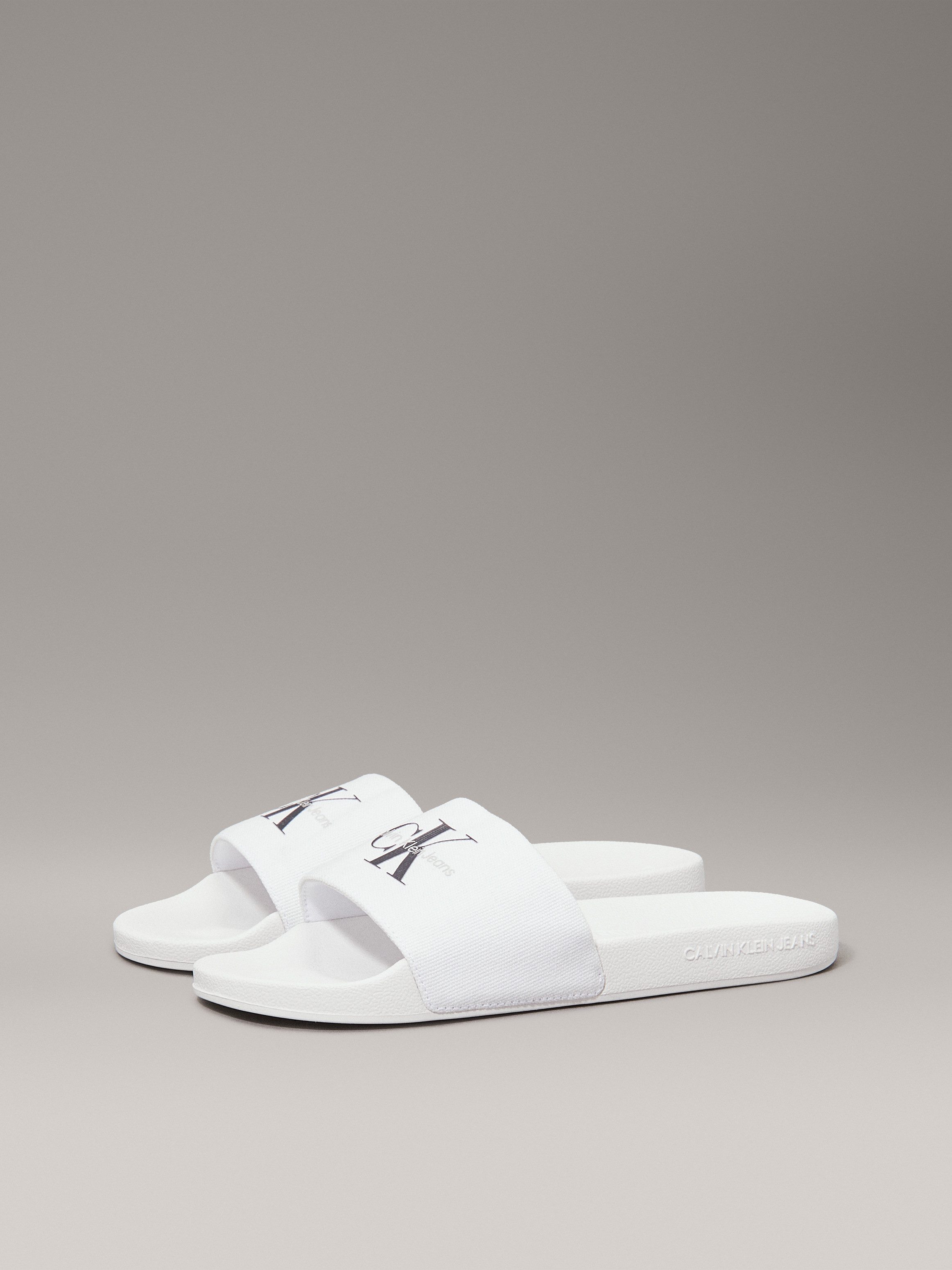 Calvin Klein Slippers SLIDE MONOGRAM WMNS , badschoen, slippers, zomerpantolette, strandschoen om in te stappen