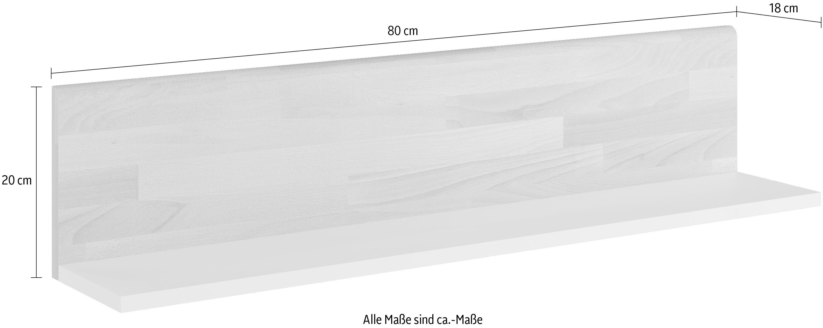 Home affaire Wandplank twee wandplanken, breedte 80 cm (set, 2 stuks)