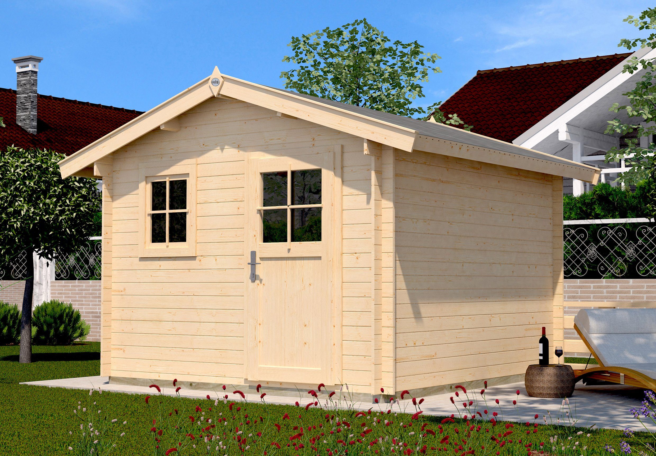weka Tuinhuisje 107 Premium houten tuinhuisjes beige