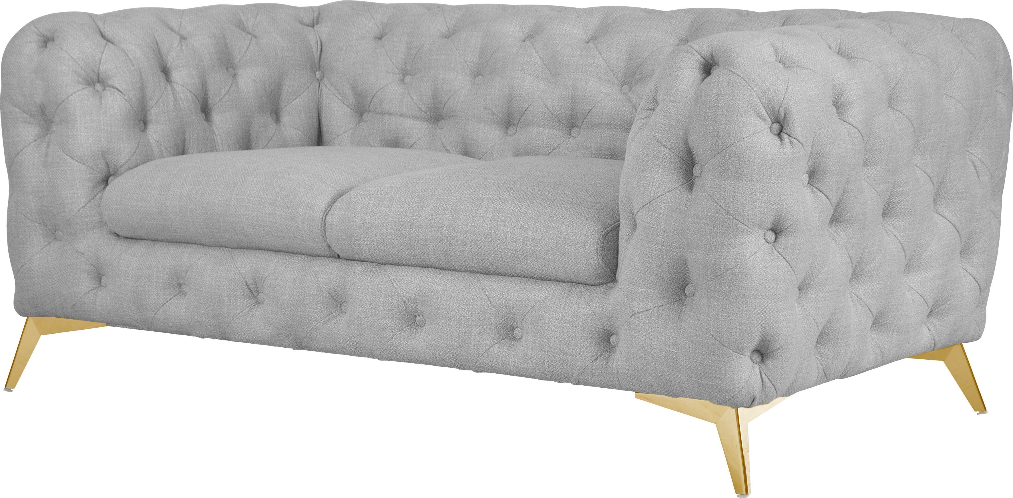 Leonique Chesterfield-bank Glynis luxueuze capitonnage, moderne chesterfield look, kleur van de poten ter keuze
