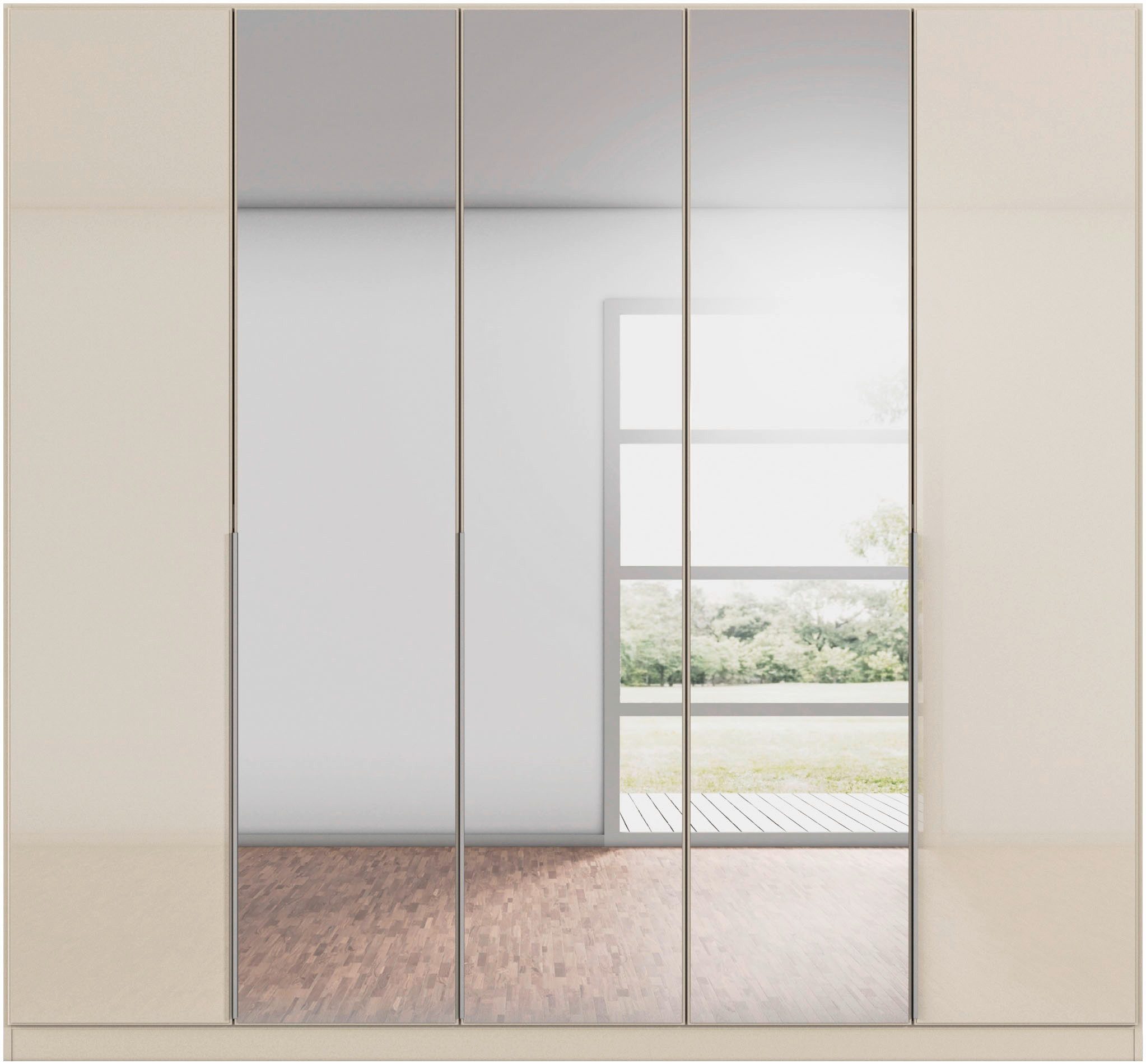 rauch Draaideurkast Kledingkasten kast garderobe AGORDO met glazen front doordachte binnenuitrusting, in 6 breedtes en 2 hoogtes made in germany