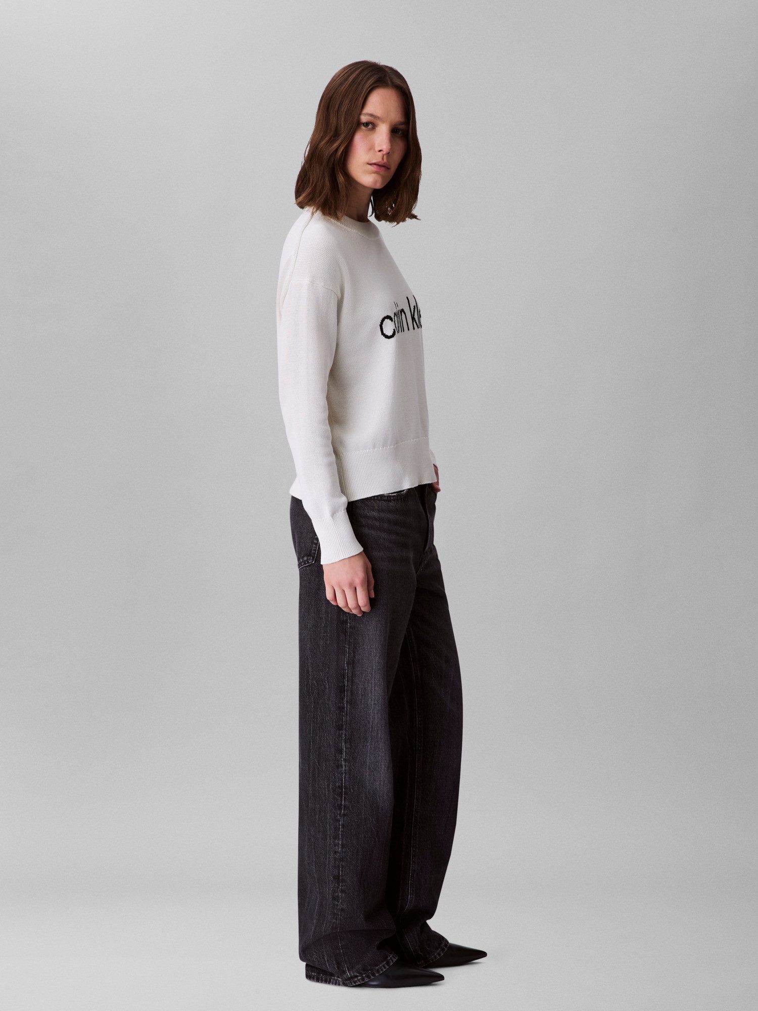 Calvin Klein Gebreide trui Cotton Graphic Pullover