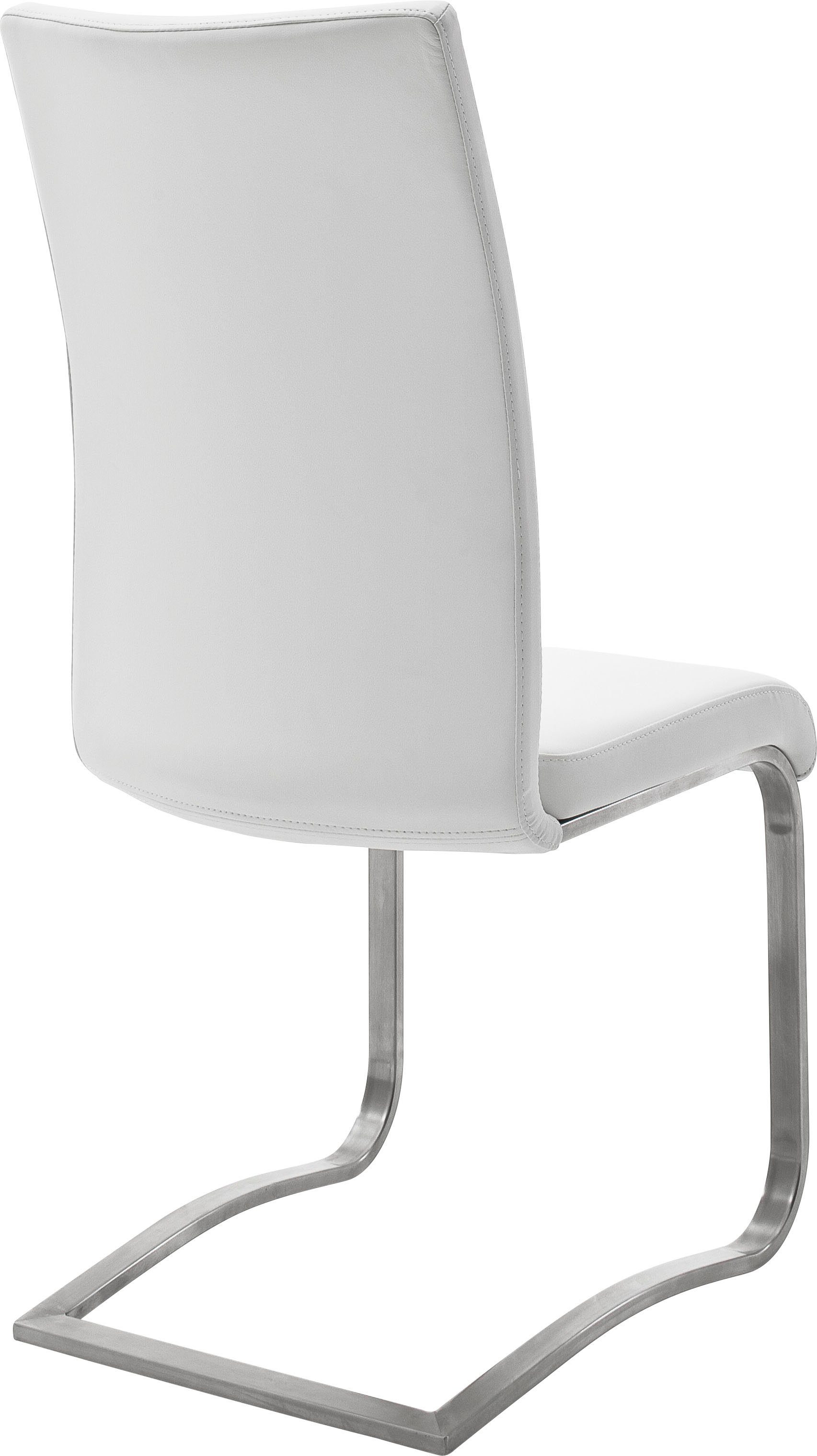 MCA furniture Vrijdragende stoel Arco Stoel overtrokken met echt leer, belastbaar tot 130 kg (2 stuks)
