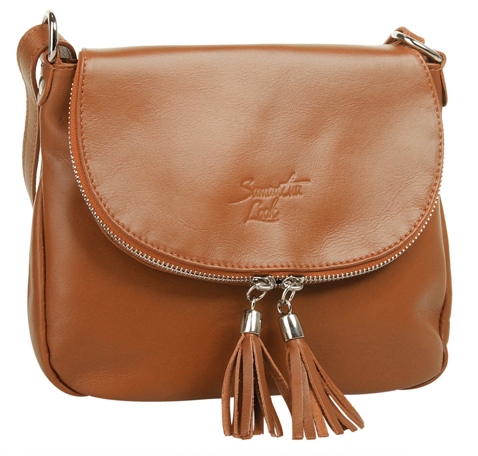 Samantha Look Schoudertas echt leer, made in italy