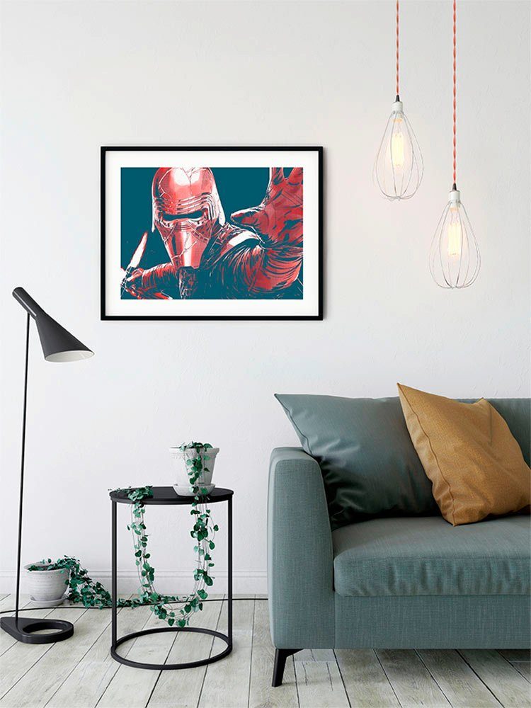 Komar Wanddecoratie Star Wars Faces Kylo Wanddecoratie voor de kinderkamer - zonder lijst (1 stuk)