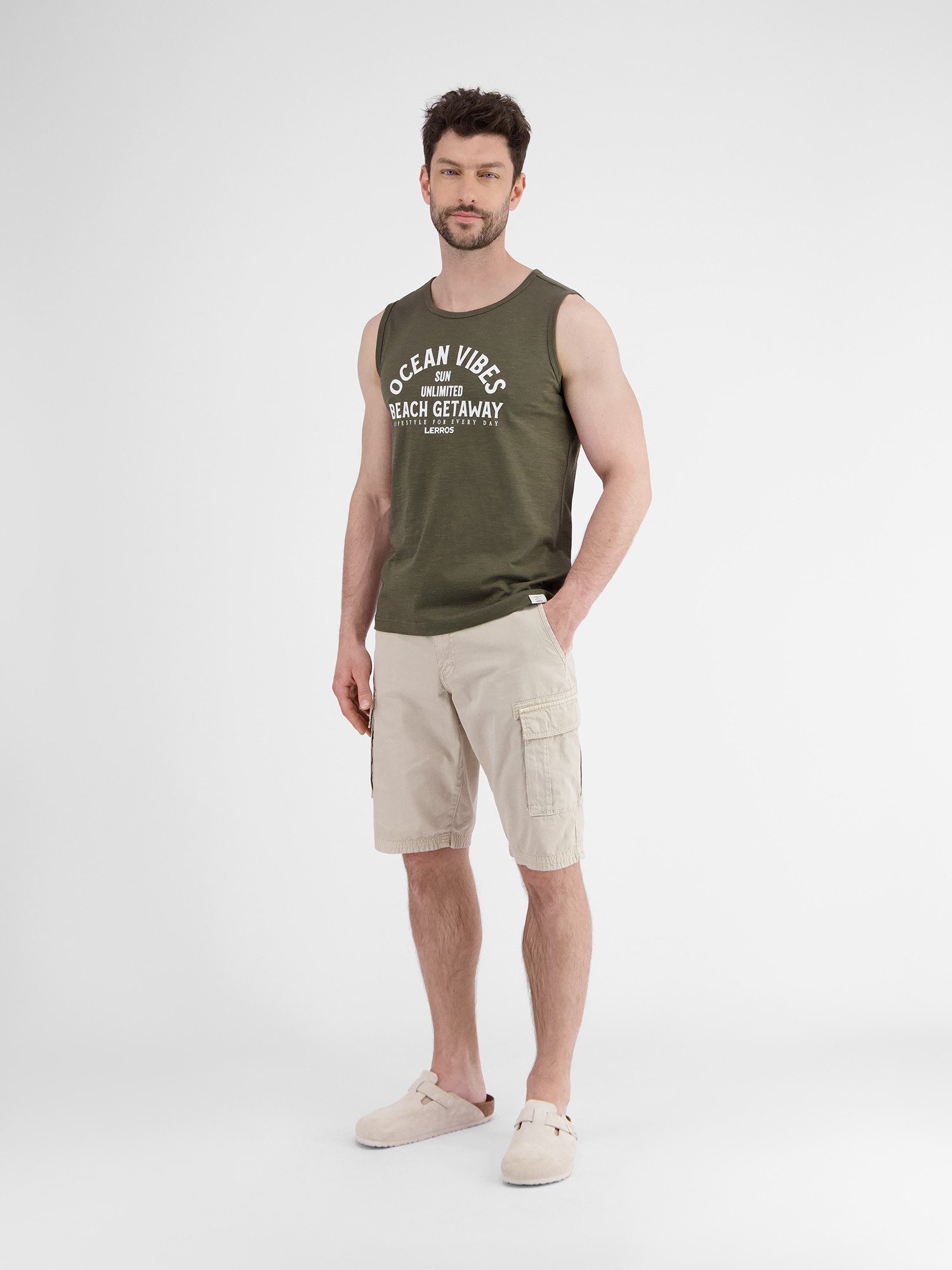 Lerros Muscle-shirt LERROS heren tanktop met borstprint