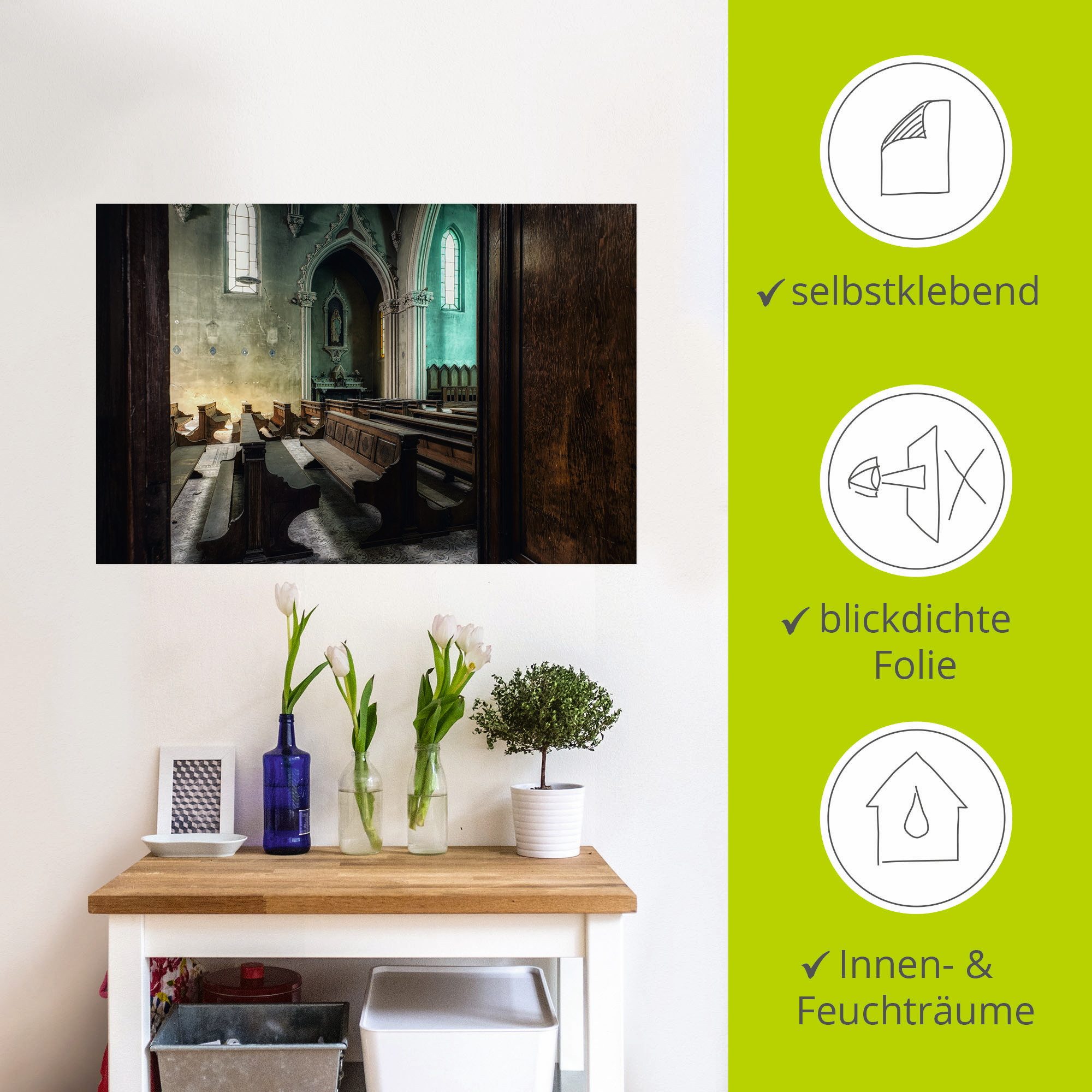Artland Wandfolie Lost Place - kerk - verlaten plaatsen