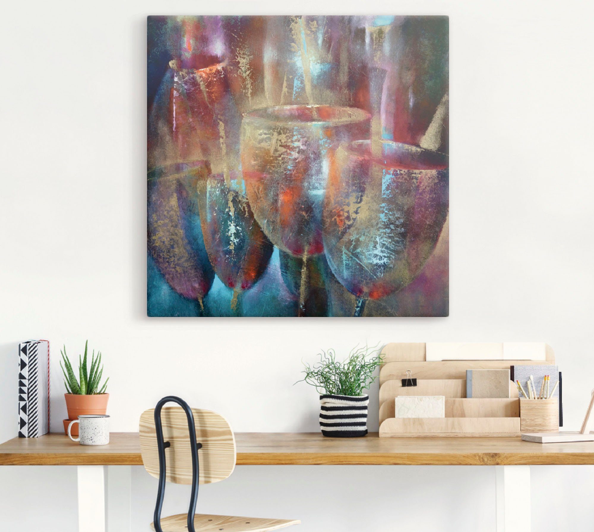 Artland Artprint Reflectie als artprint van aluminium, artprint voor buiten, artprint op linnen in verschillende maten