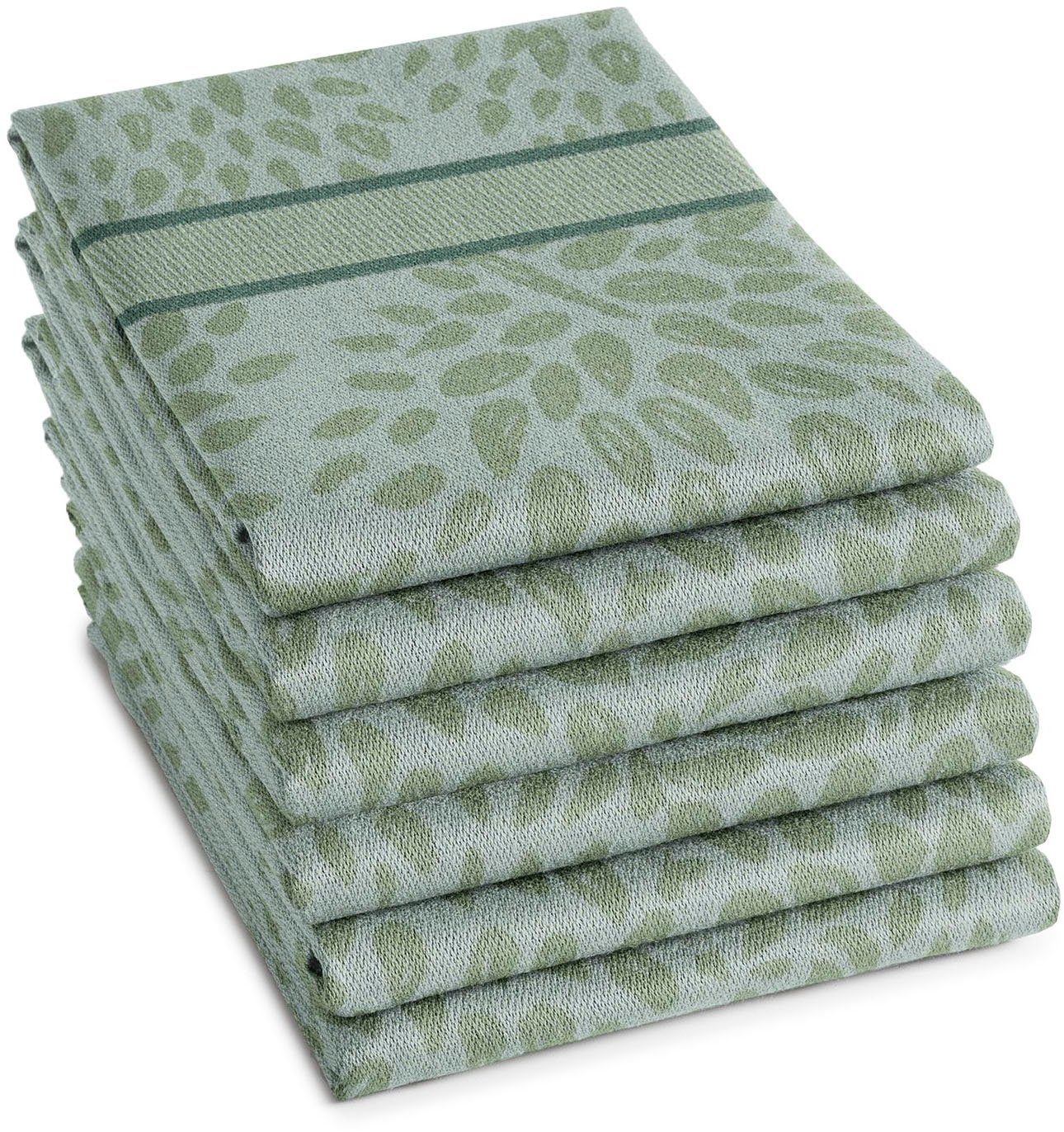 DDDDD Theedoek Trees Jacquard-stof, 60 x 65 cm (set, 6-delig)