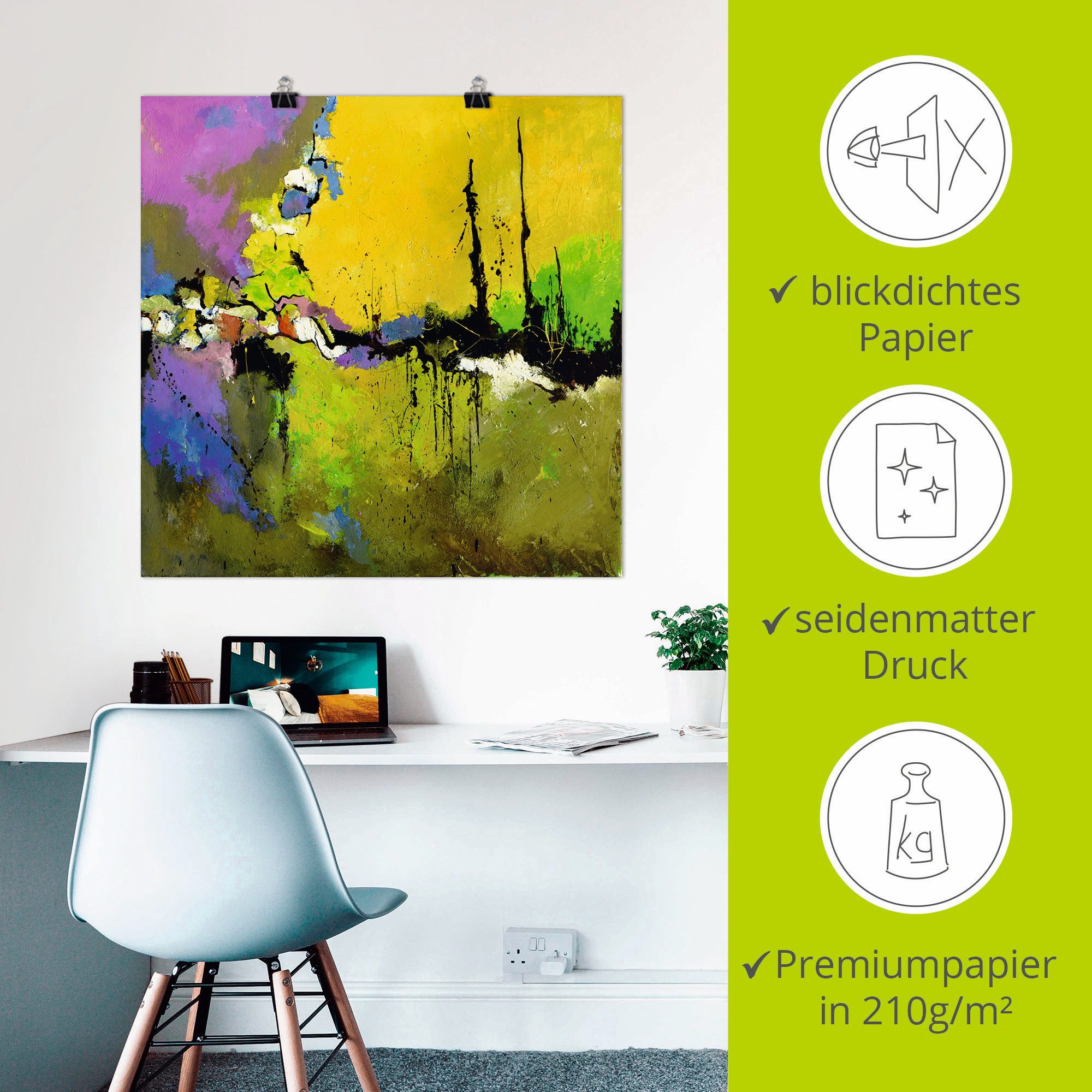 Artland Poster Abstract XIX als artprint van aluminium, artprint op linnen, muursticker of poster in verschillende maten