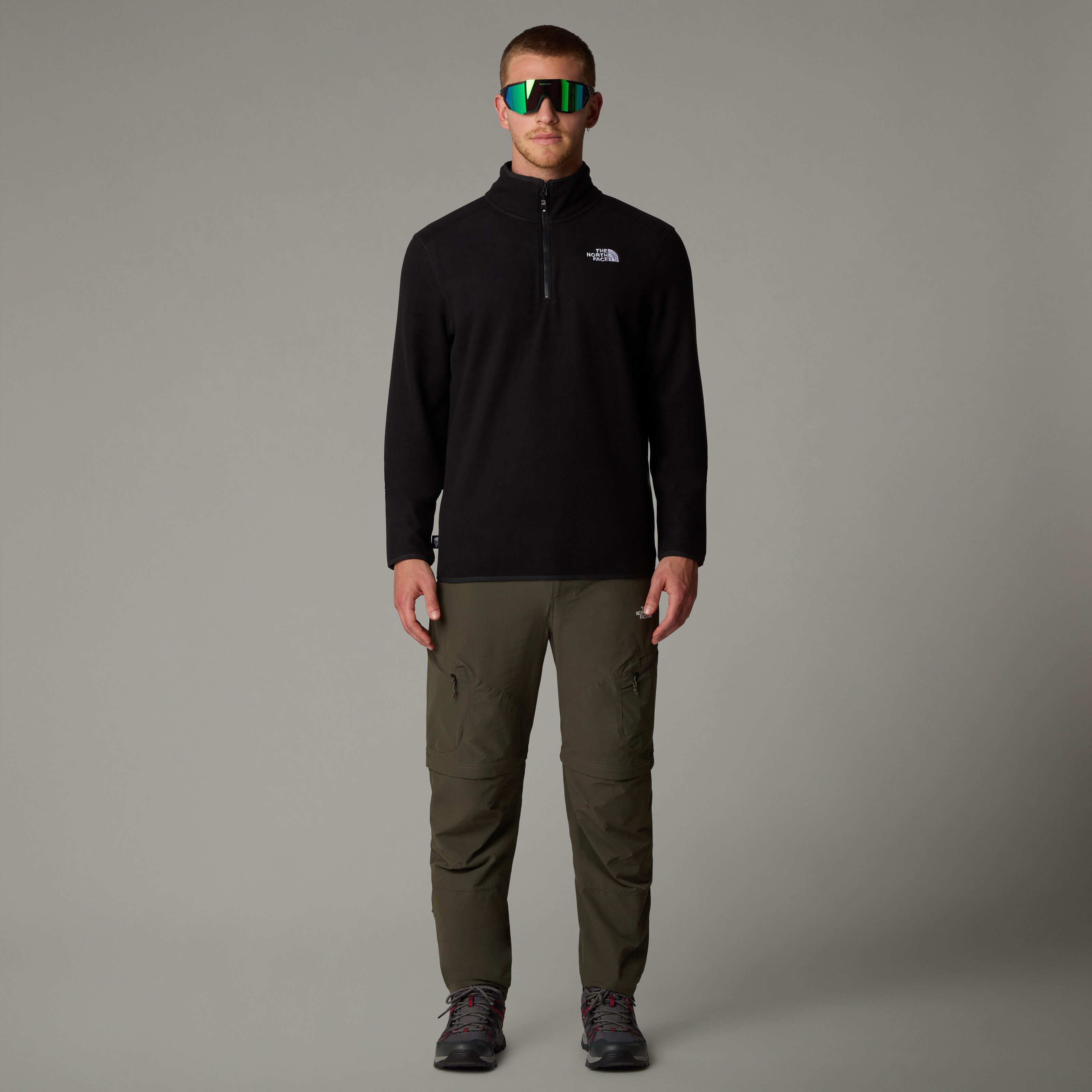 The North Face Fleecetrui M 100 GLACIER 1/4 ZIP - EU met subtiele logo- borduursels (1-delig)