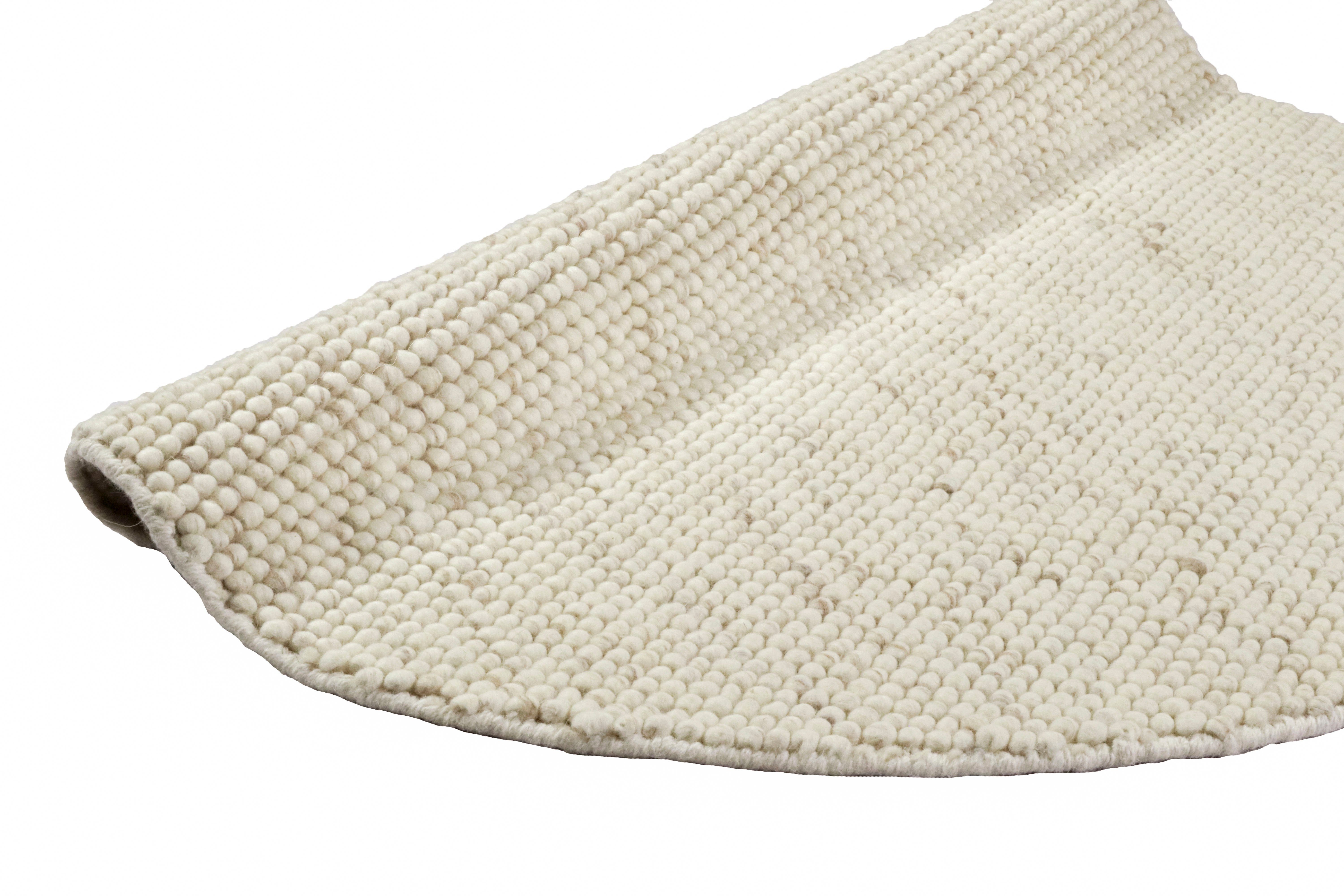 LeGer Home by Lena Gercke Vloerkleed Ainhoa, handgeweven, wol 120 cm, effen, handgeweven tapijt, woonkamer, slaapkamer, eetkamer