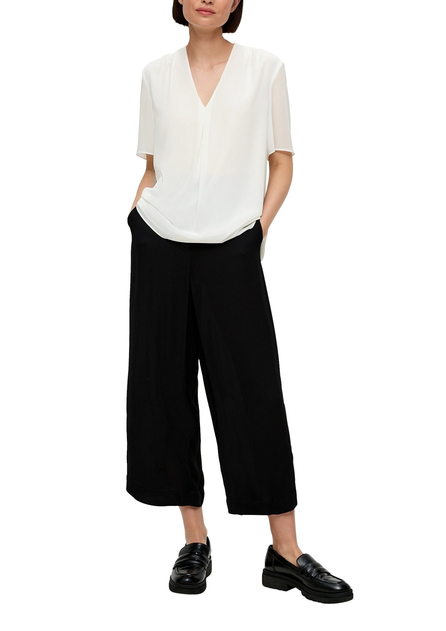 s.Oliver BLACK LABEL Shirtblouse met ingelegde plooi voor