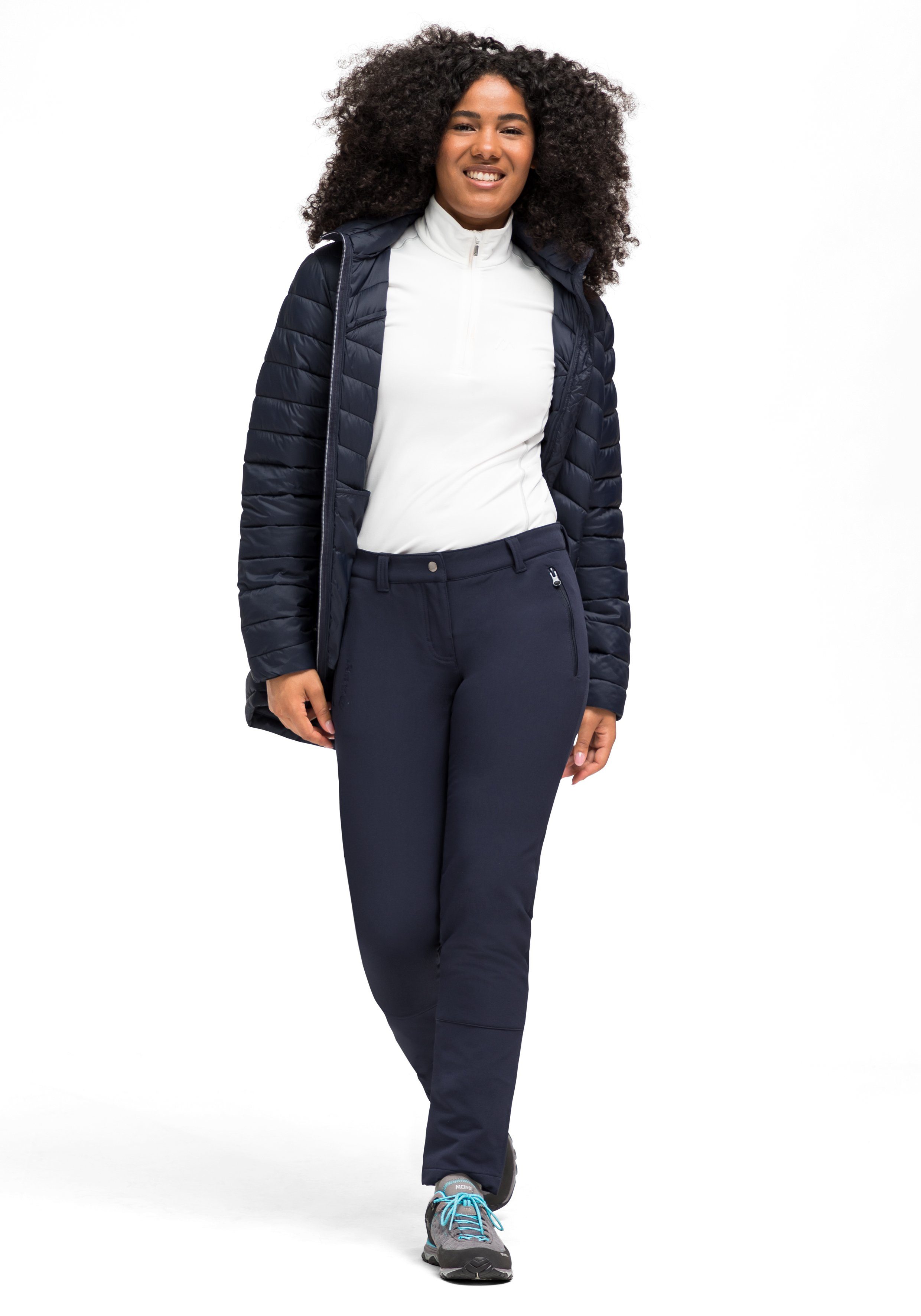 Maier Sports Functionele broek Helga slim warme dames outdoorbroek, robuuste wandelbroek, slim fit