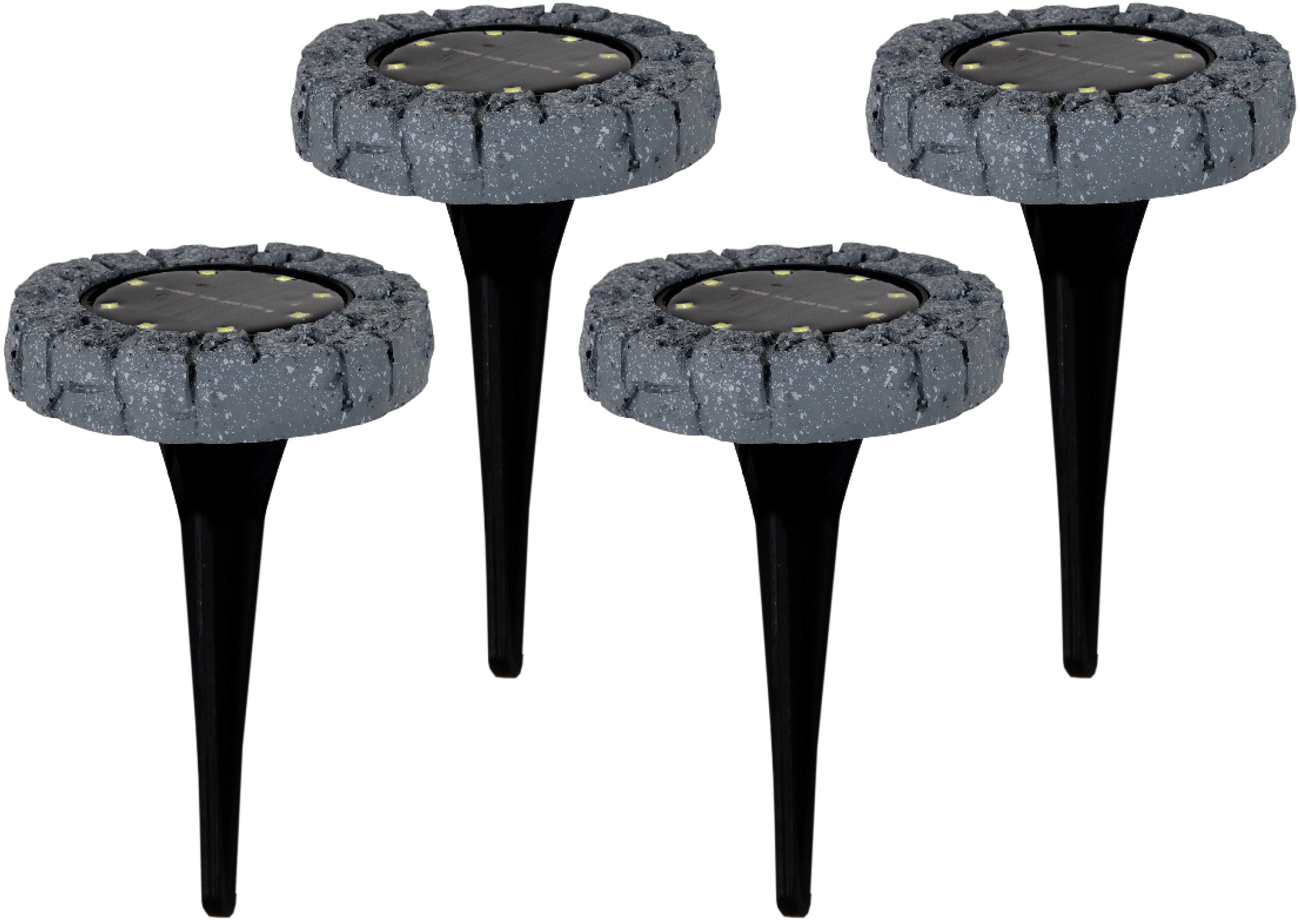 näve Led-tuinlamp Led-solar vloerlamp met een grondpen, set van 4 (4 stuks)