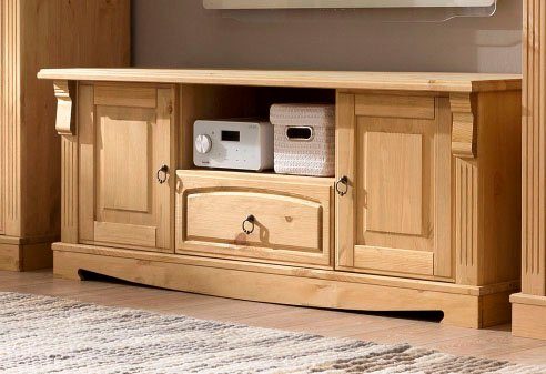 Home affaire Tv-meubel ANNA Breedte 140 cm, 2 deuren, met 1 lade, van massief grenen, FSC®