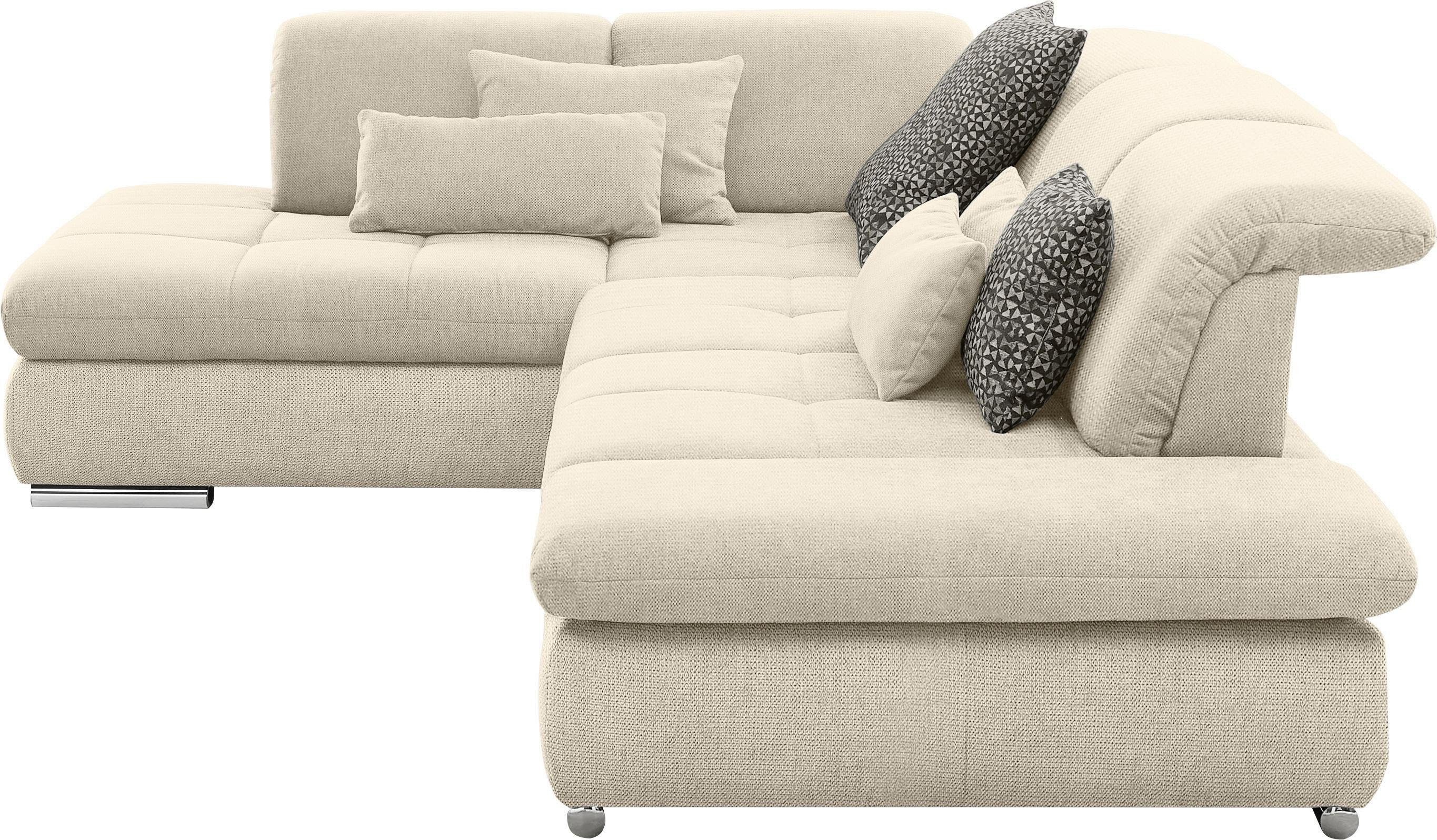set one by Musterring Hoekbank SO 4100 met comfortabele pocketvering en hoofdeindeverstelling,