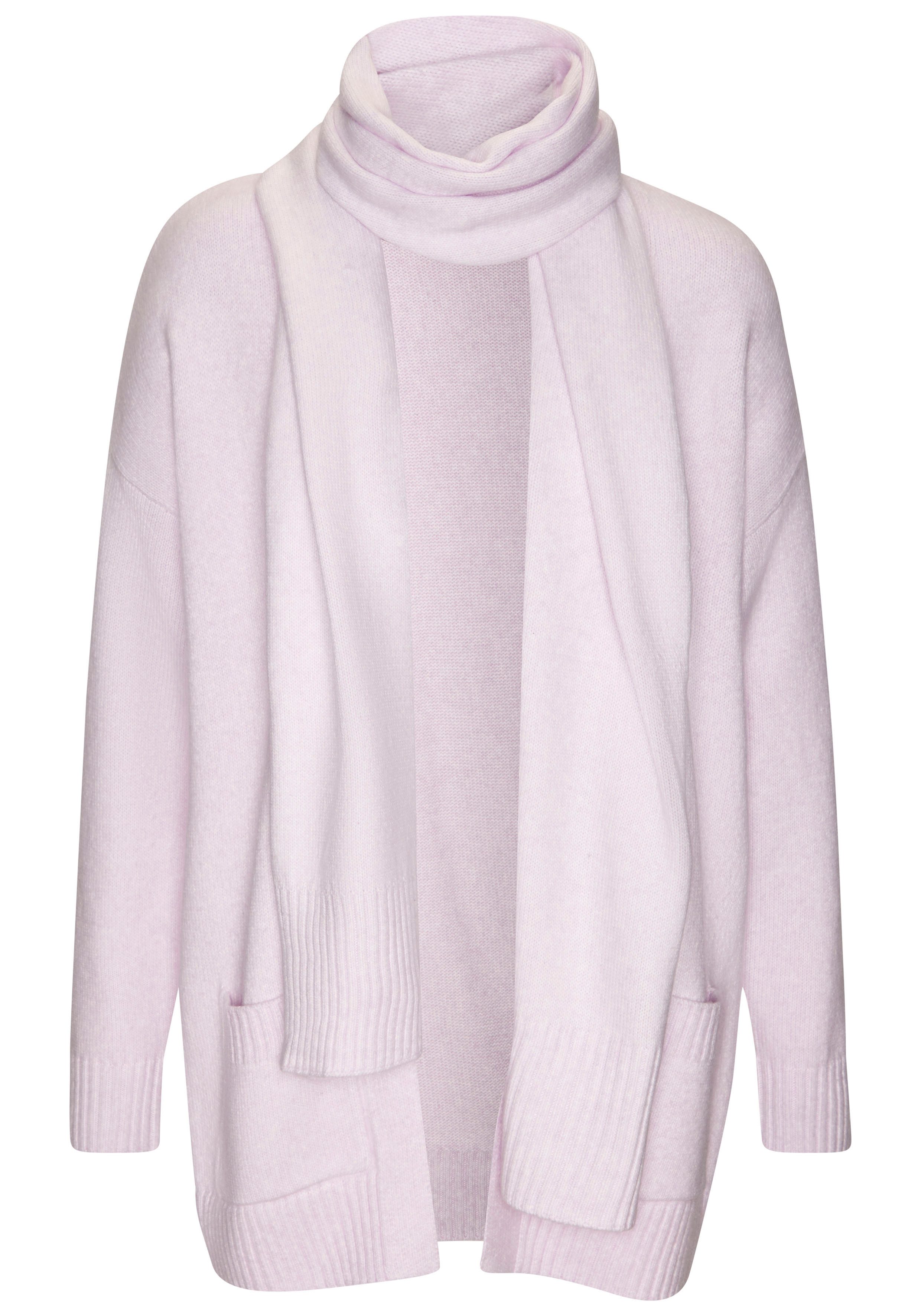 Vivance Vest van knuffelige breikwaliteit, cardigan (set, Met sjaal)