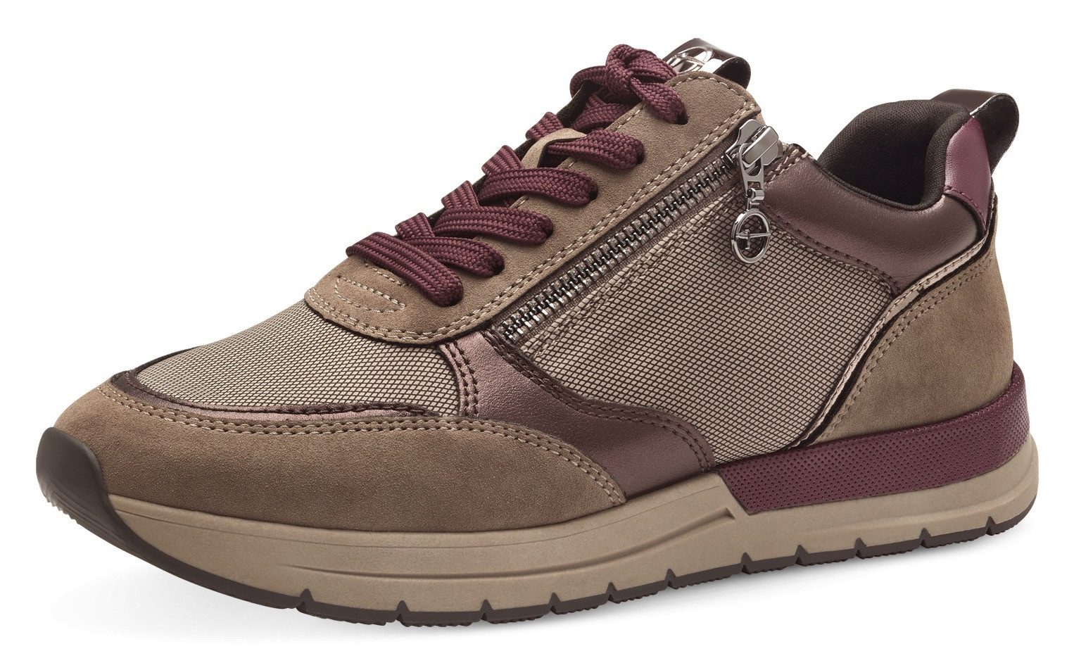 NU 10% KORTING: Tamaris Sneakers met sleehak vrijetijdsschoen, halfschoen, veterschoen met trendy me