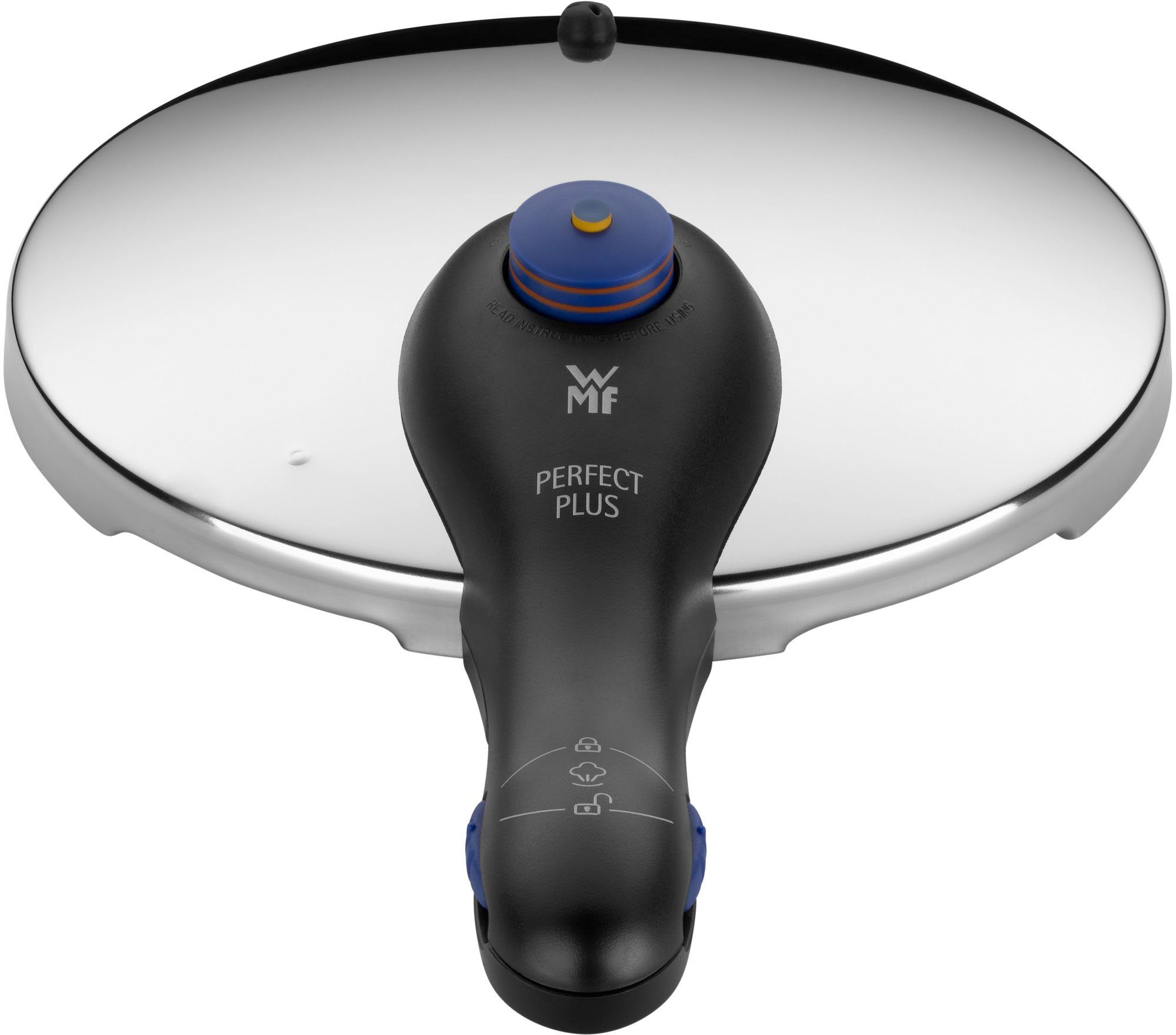WMF Snelkookpan Perfect Plus Stoompan met een afneembare dekselgreep, inductie