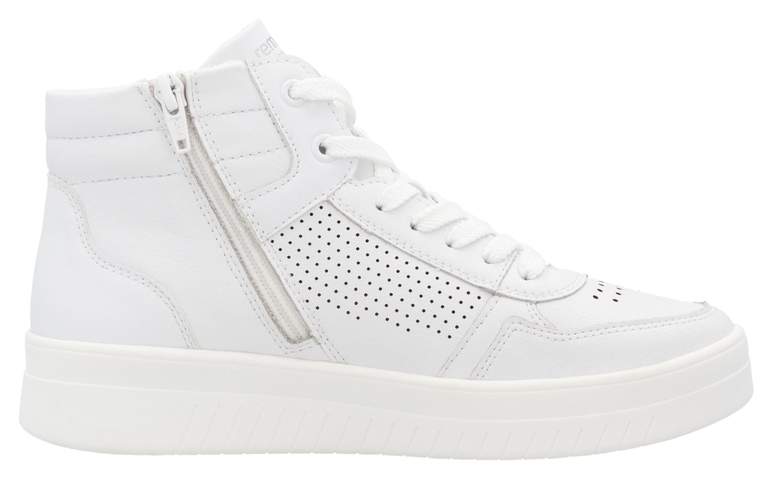 Remonte Plateausneakers , vrijetijdsschoen, veterschoen, high top sneaker met contrasterende afwerking