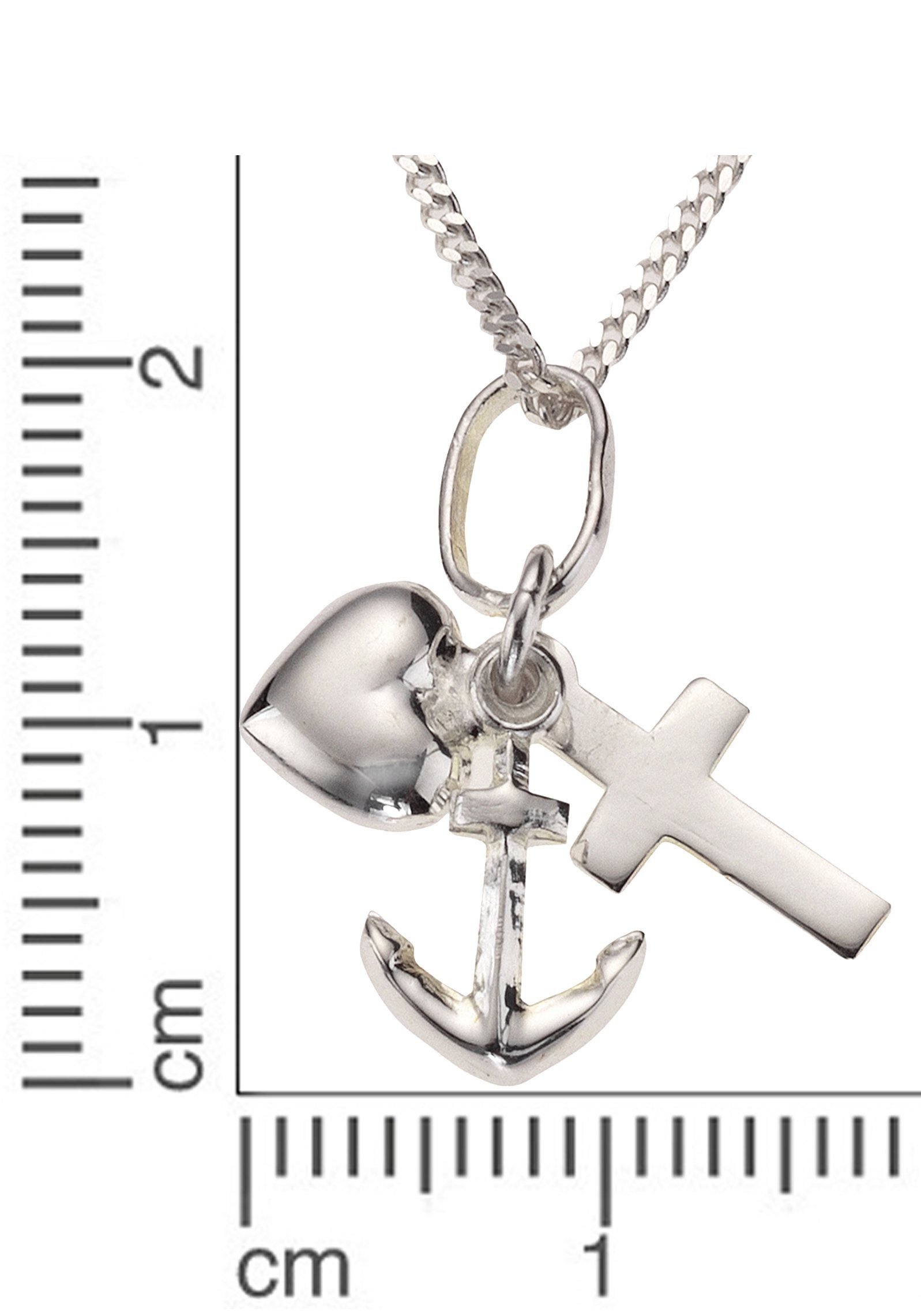 Firetti Ketting met hanger Sieraad cadeau zilver 925 halssieraad halsketting panzerketting geloof