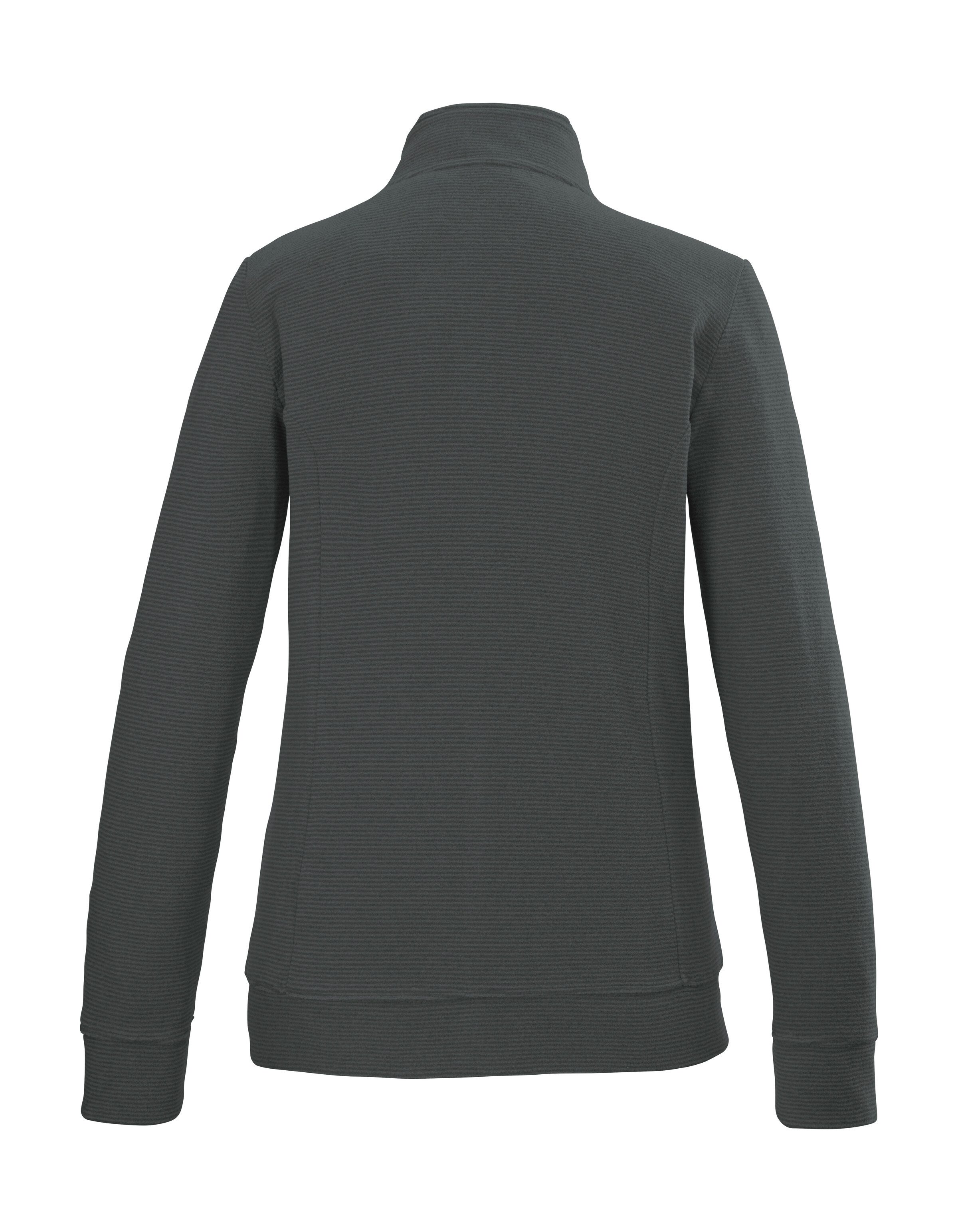 Killtec Fleecejack KOS 100 WMN FLC JCKT Gestreepte dames fleecejack met ritszakken en kinbescherming