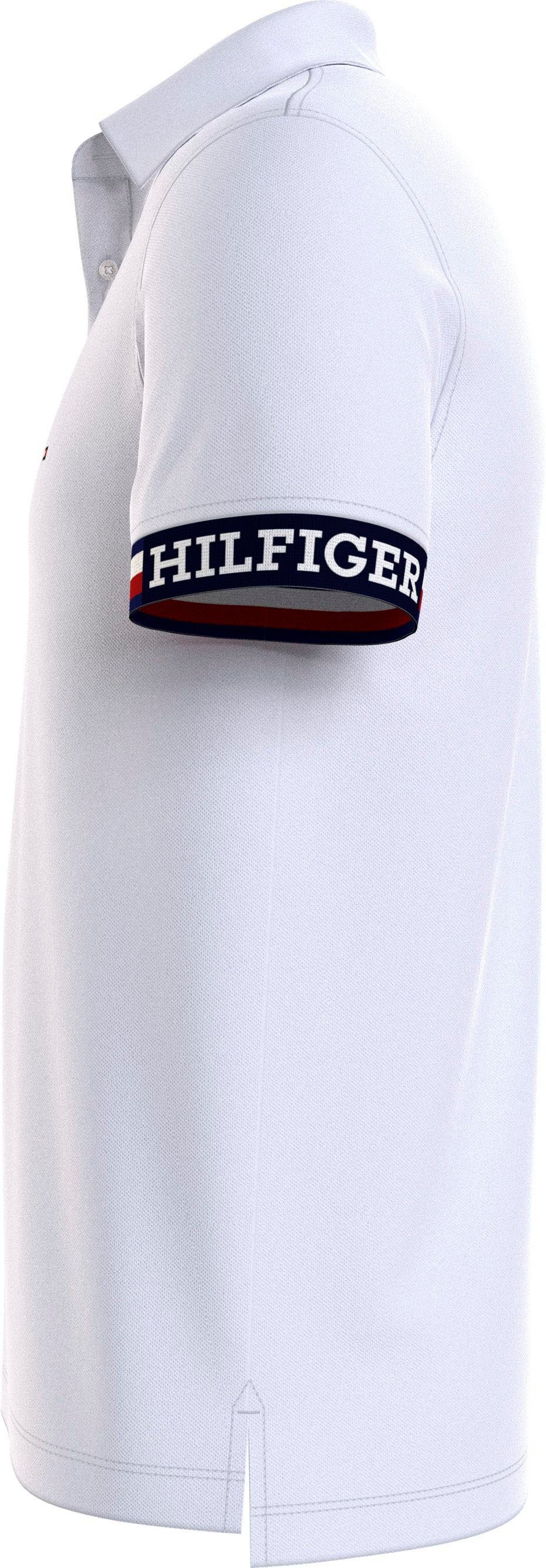 Tommy Hilfiger Poloshirt MONOTYPE FLAG CUFF SLIM FIT POLO met knoopsluiting bij de hals