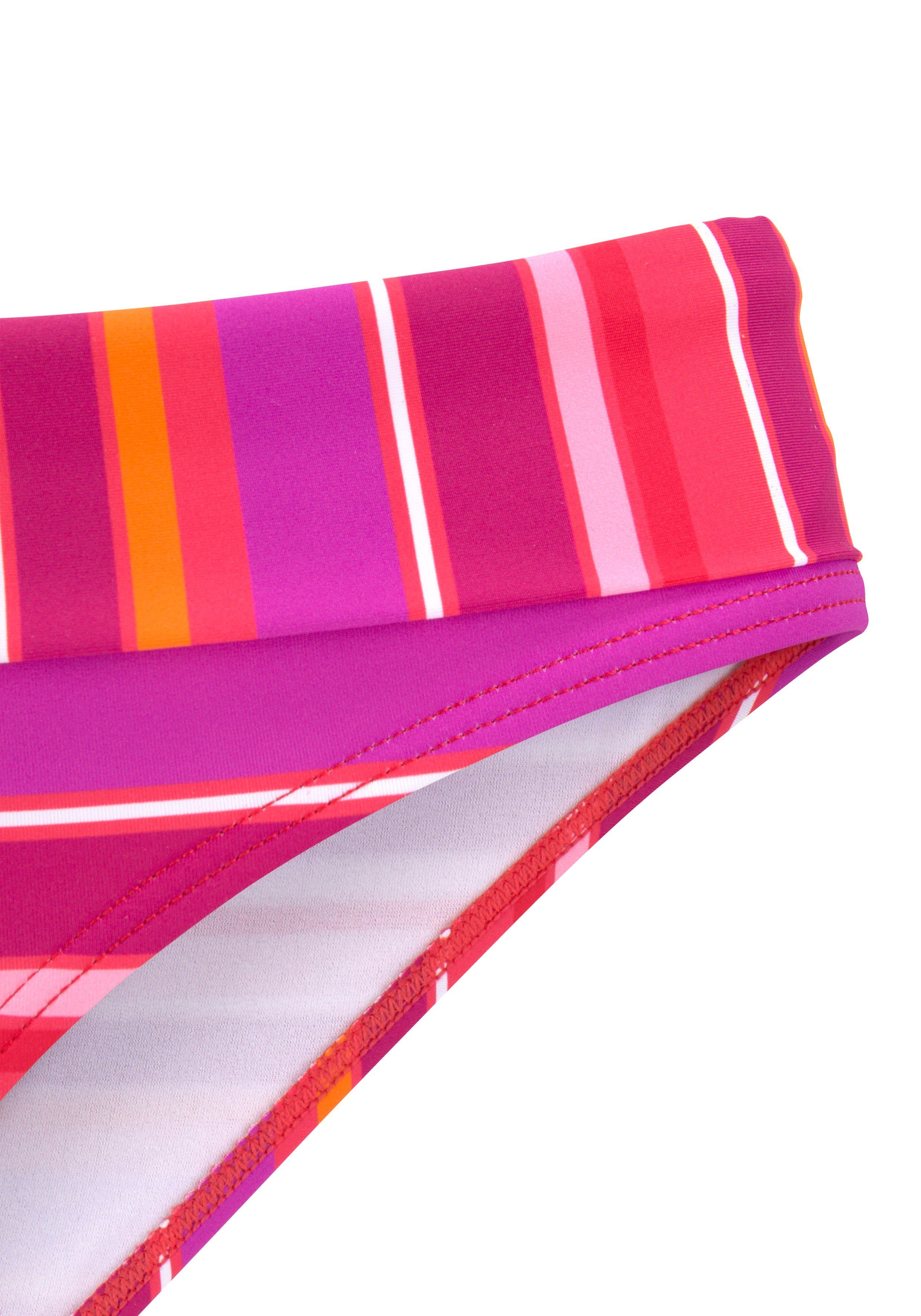 s.Oliver RED LABEL Beachwear Bikinibroekje Fun met omslagband en trendy streep-ontwerp
