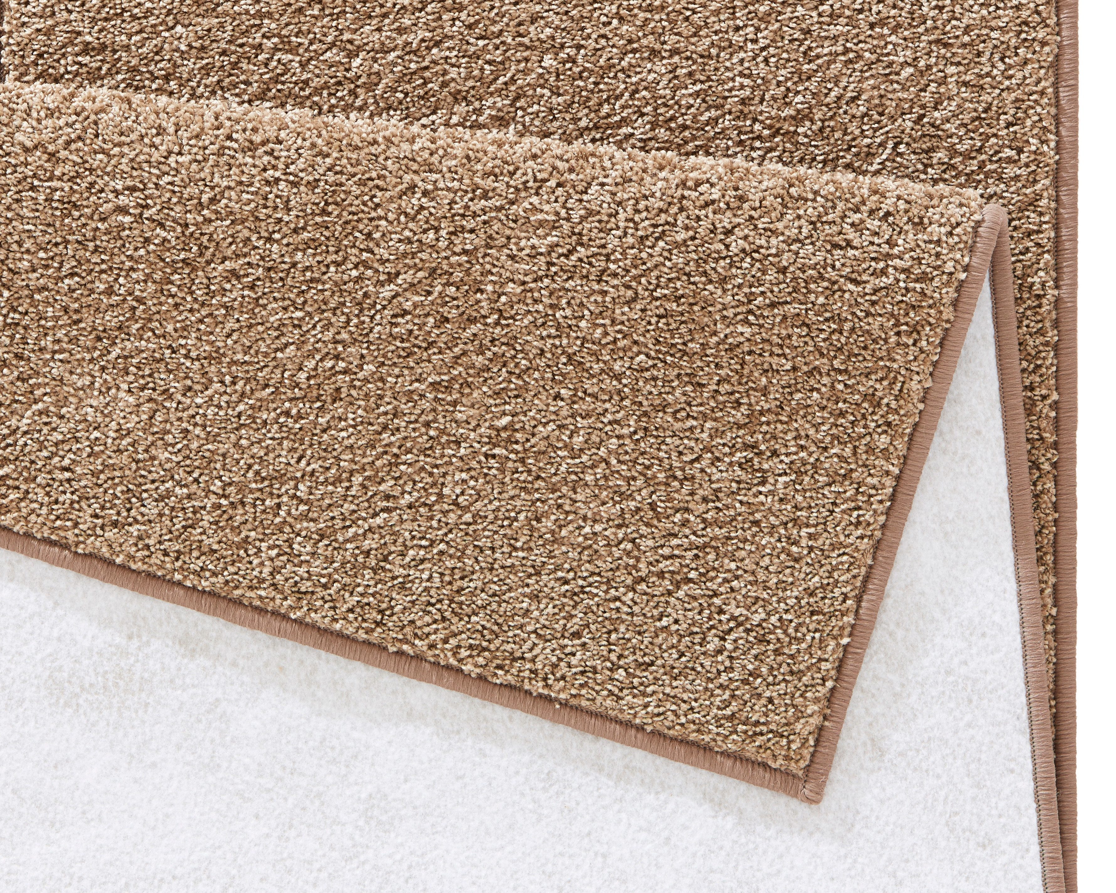 HANSE Home Vloerkleed Pure 100 korte pool Kortpolig, effen, omgezoomd, loper, woonkamer, kinderkamer, gang