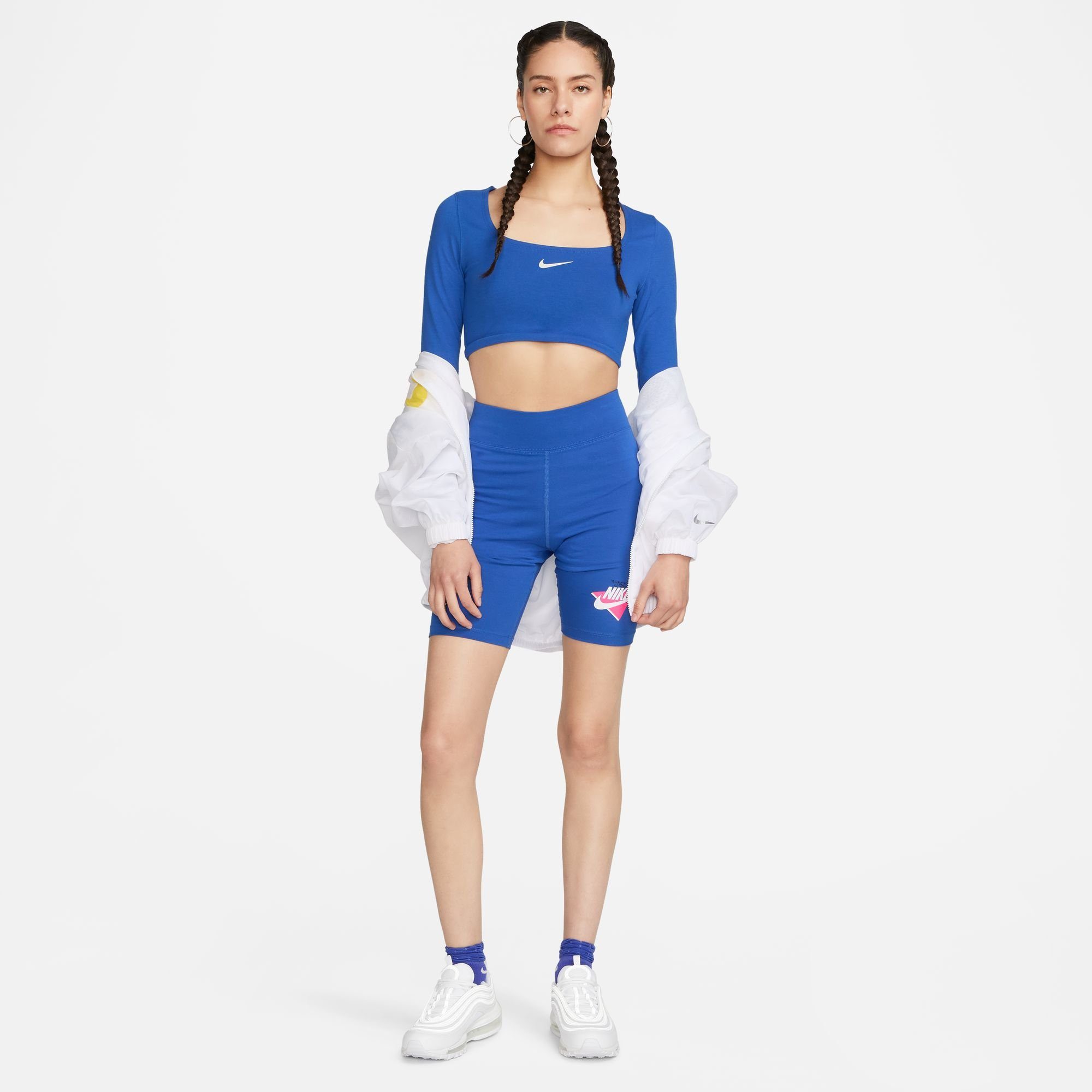 Nike Sportswear Shirt met lange mouwen W NSW LS CROP TOP SW