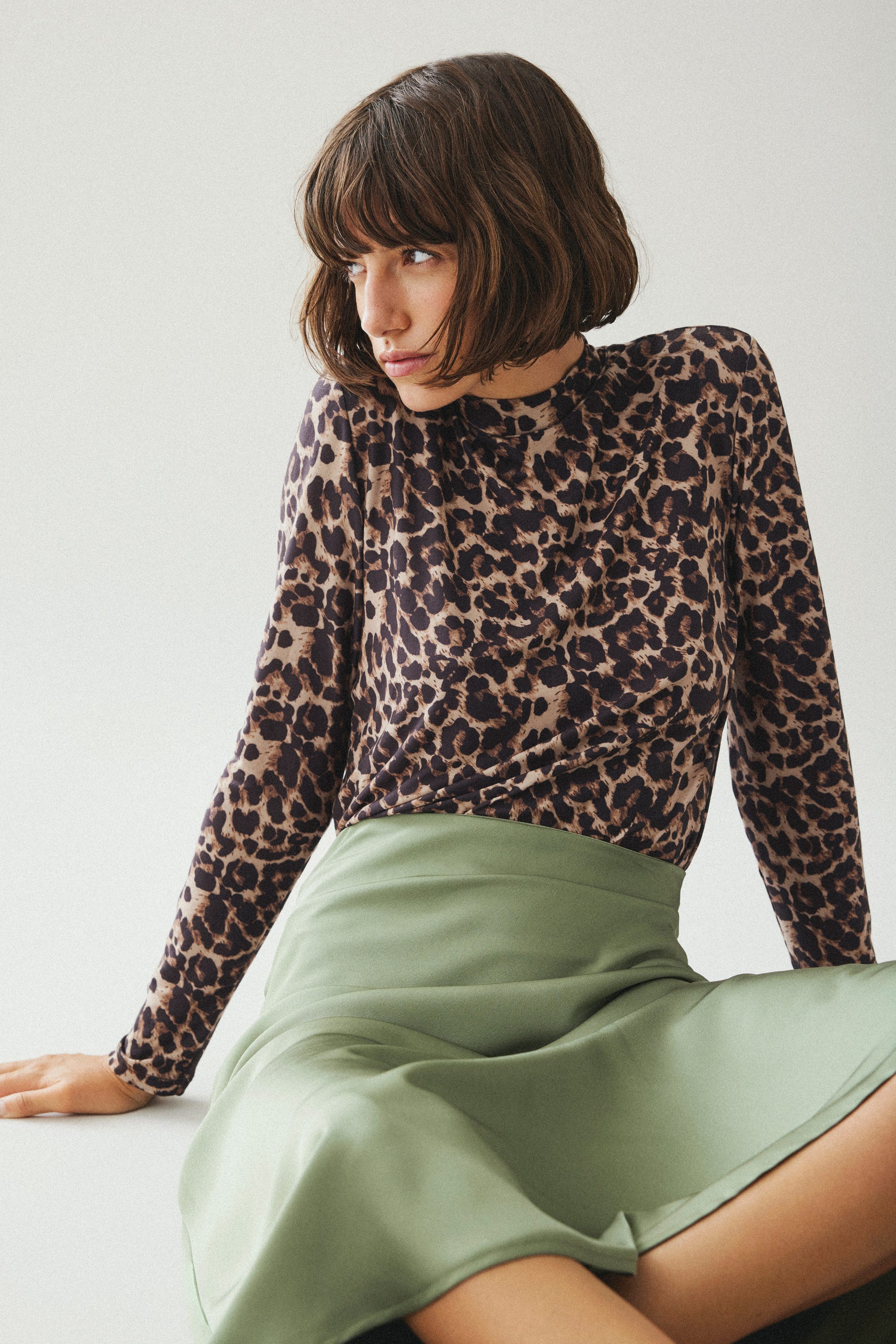 Vila Shirt met staande kraag VILEOA L/S ROLLNECK TOP - NOOS