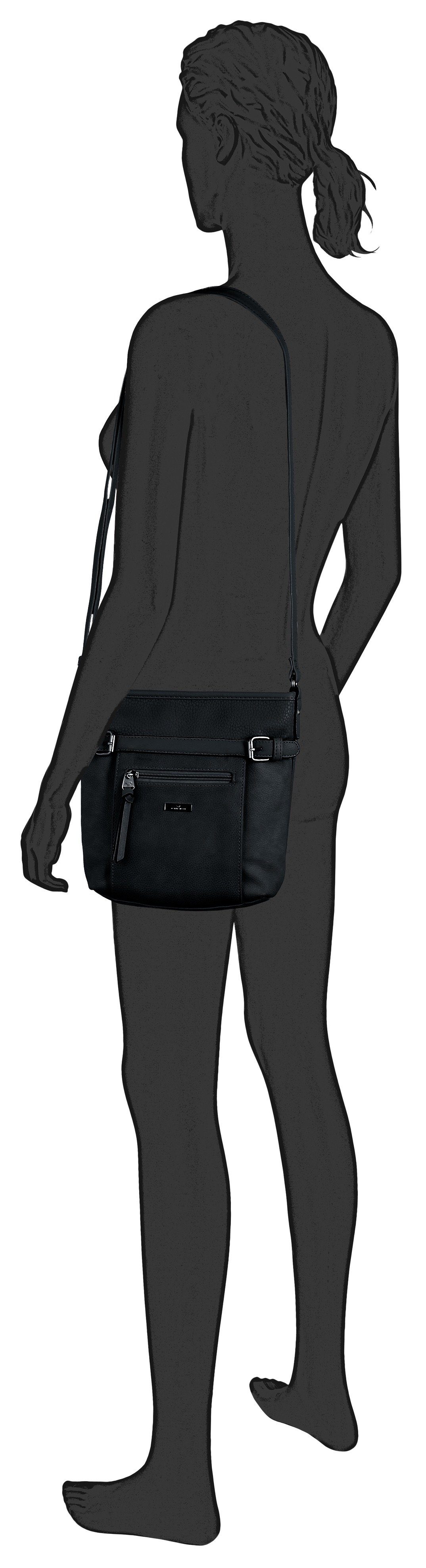 Tom Tailor Schoudertas Juna met details in metallic-look