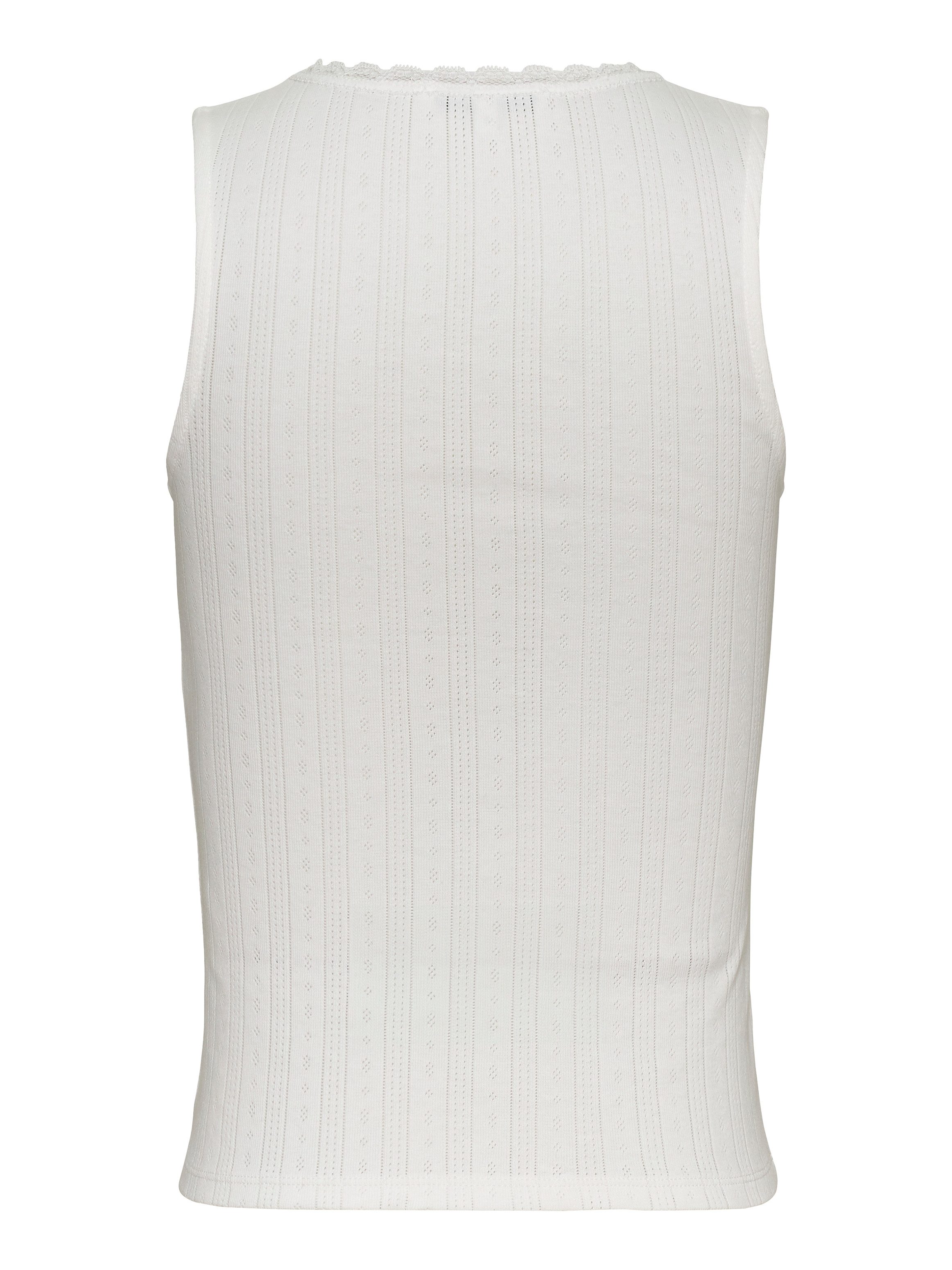 TOMMY JEANS Tanktop TJW SLIM POINTELLE TANK TOP met kant, met gaatjespatroon