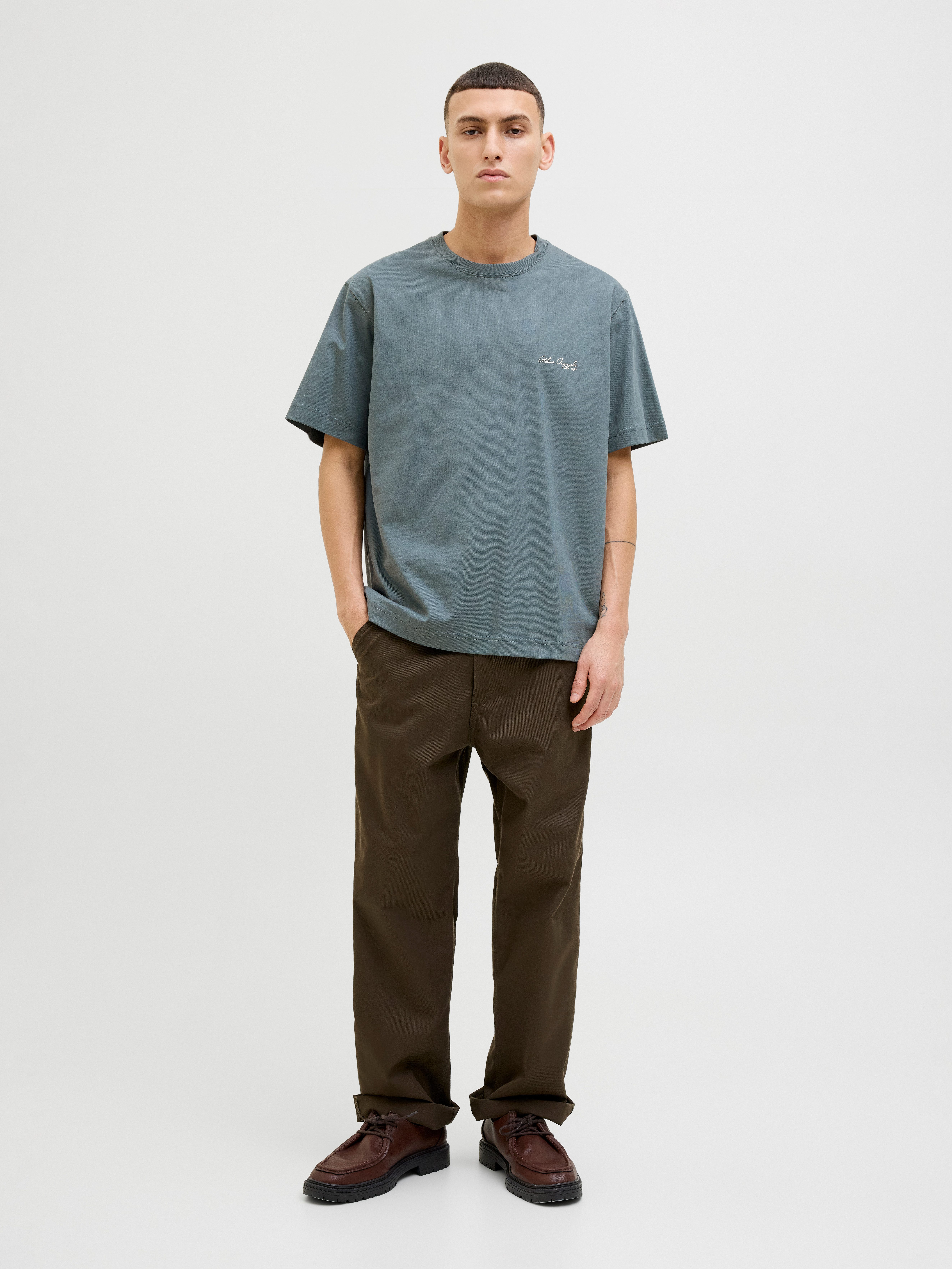 Jack & Jones T-shirt JORISLINGTON BACK TEE SS CREW NECK SN