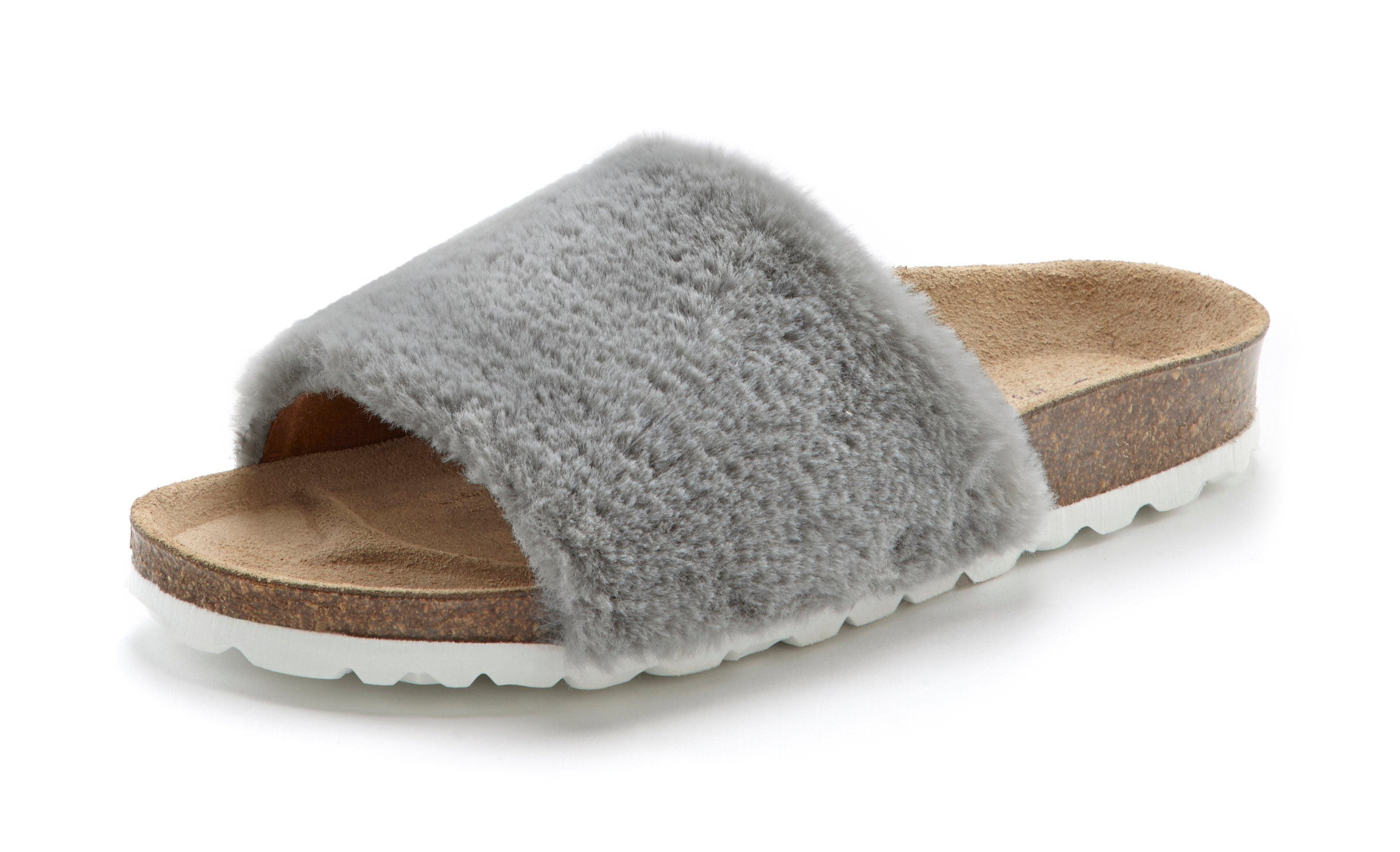Lascana Slippers Pantoffel, Mule, sandaal, open schoen, kurken voetbed, pantoffel