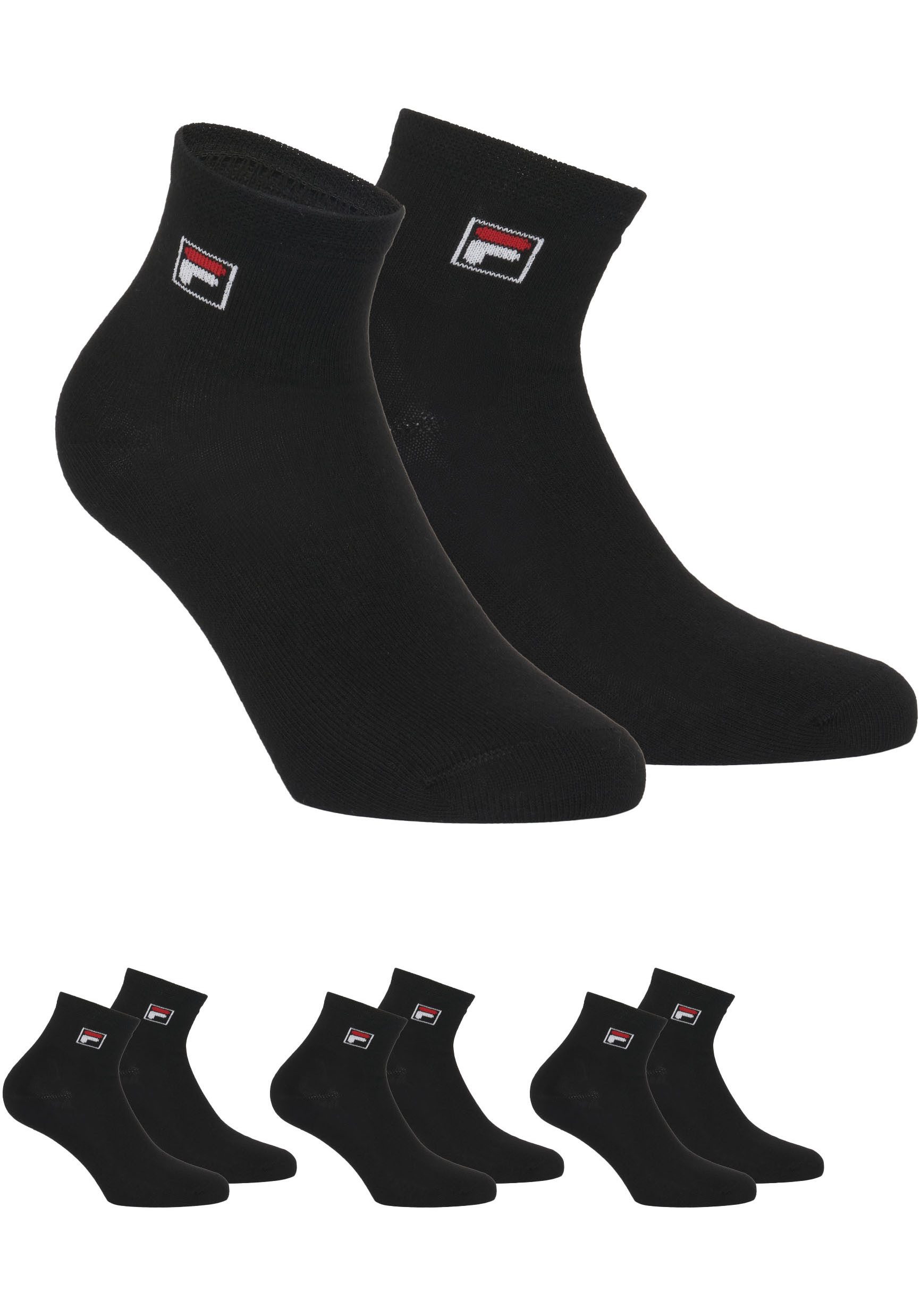 Fila Korte sokken met ingebreid logo (set, 3 paar)