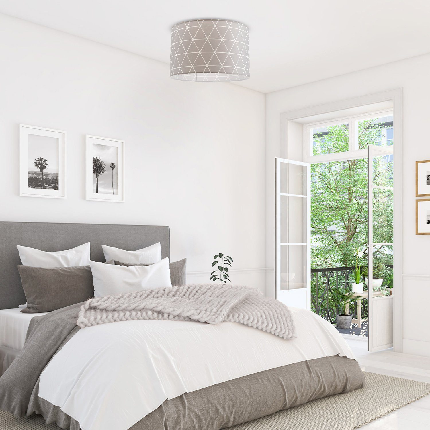 Paco Home Plafondlamp Stella 401 Plafondlamp woonkamer slaapkamer hanglamp Scandi ruiten E27