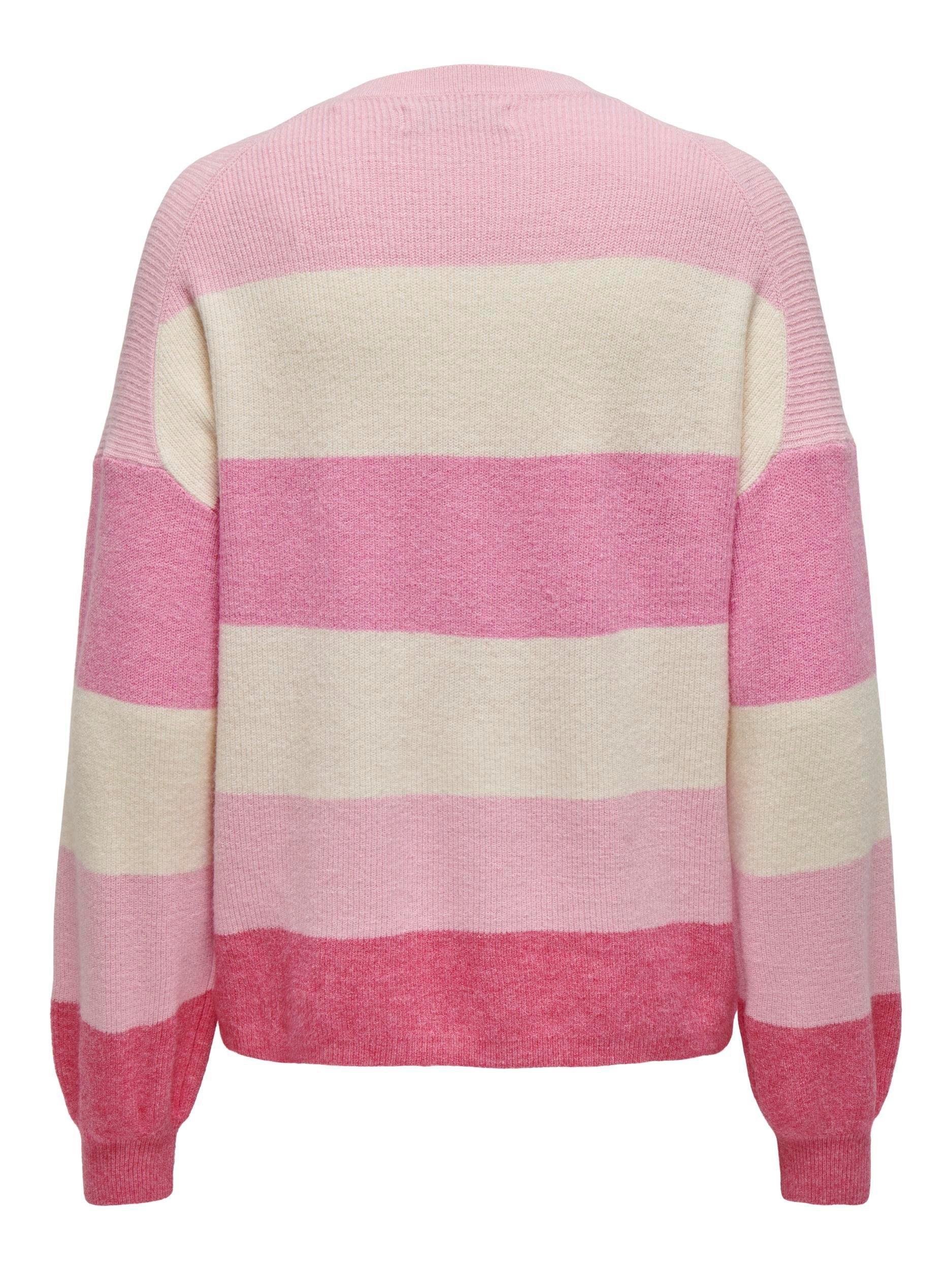 Only Gebreide trui ONLATIA L S STRIPE PULLOVER KNT NOOS