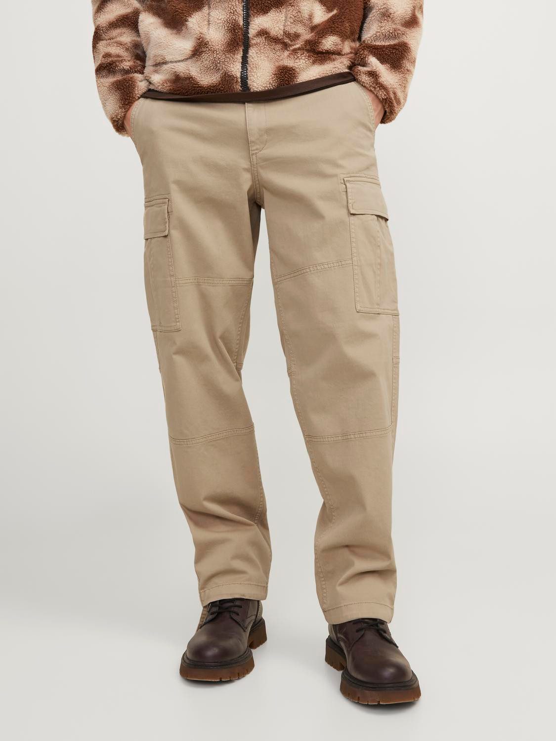 Jack & Jones Cargobroek JPSTKARL JJHARLOW CARGO NOOS heren cargobroeken maat 31 beige