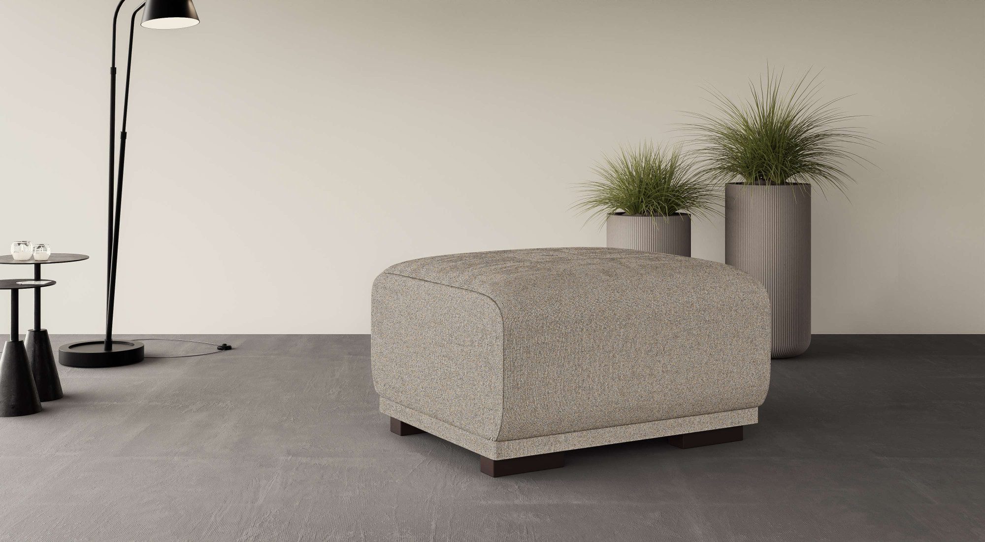 Home affaire Hocker BORNHOLM, kleine poef passend bij de serie, afmetingen B/D/H: 61/72/46 cm