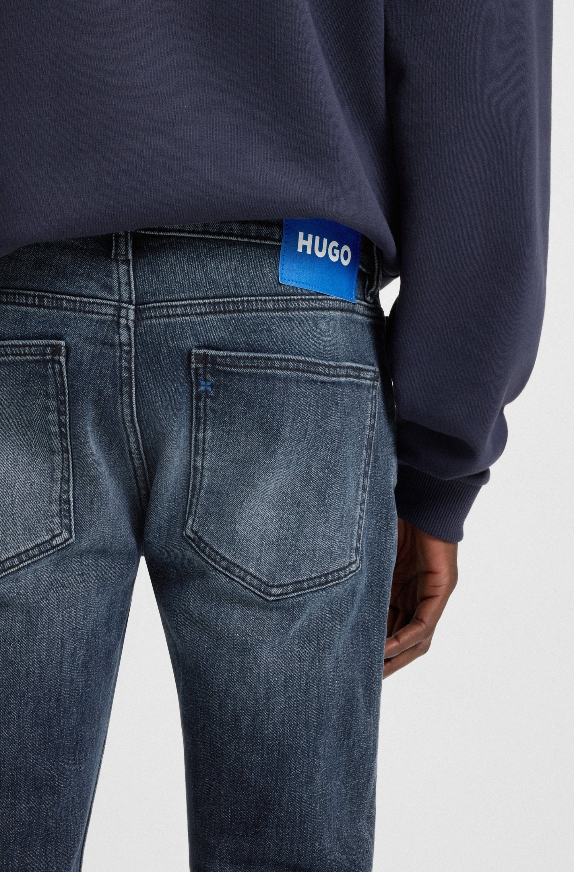 HUGO Blue Slim fit jeans Zane extra slim fit