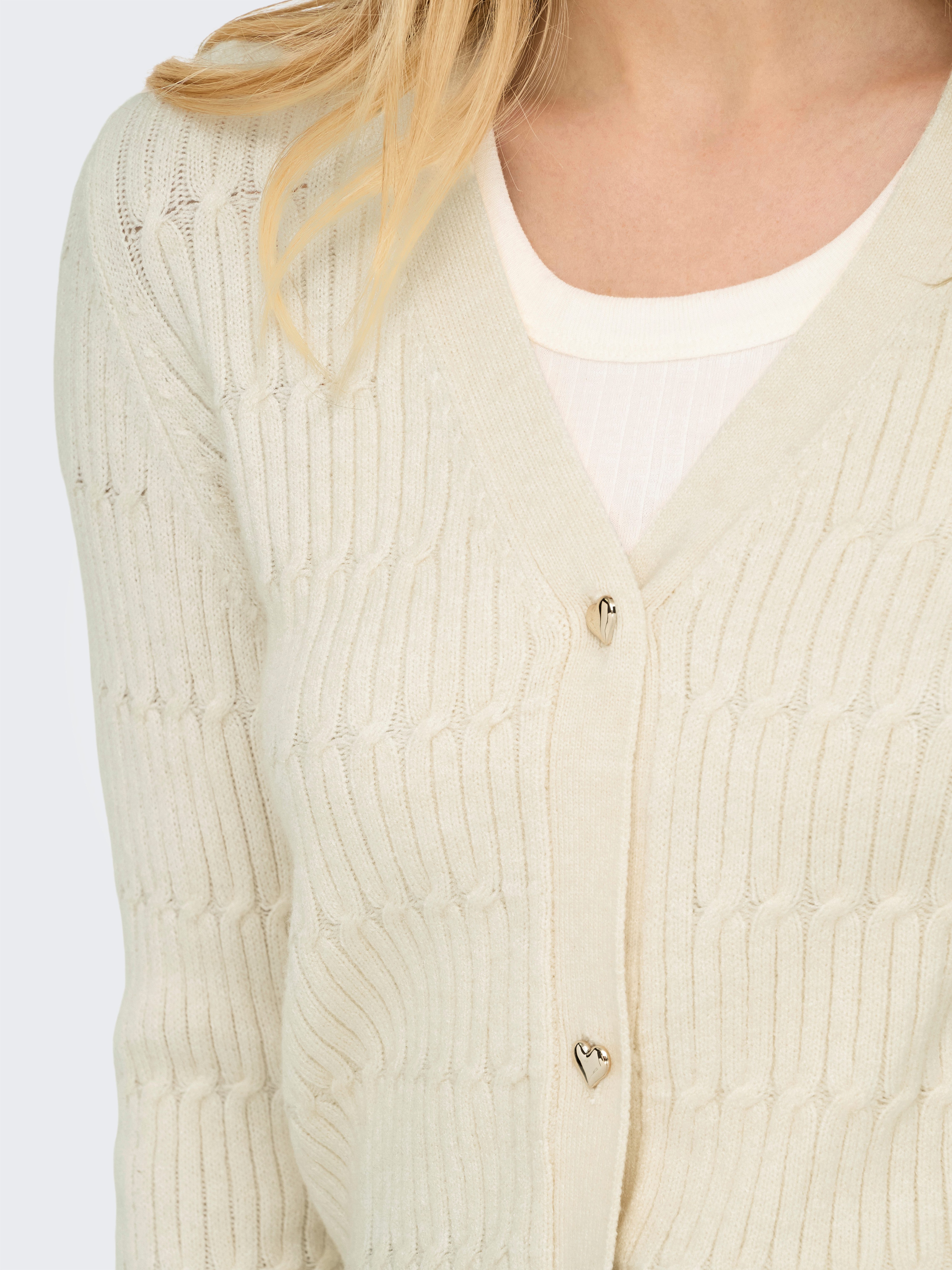 Only Vest ONLKATIA LS CABLE V-NECK CARDIGAN CC KNT