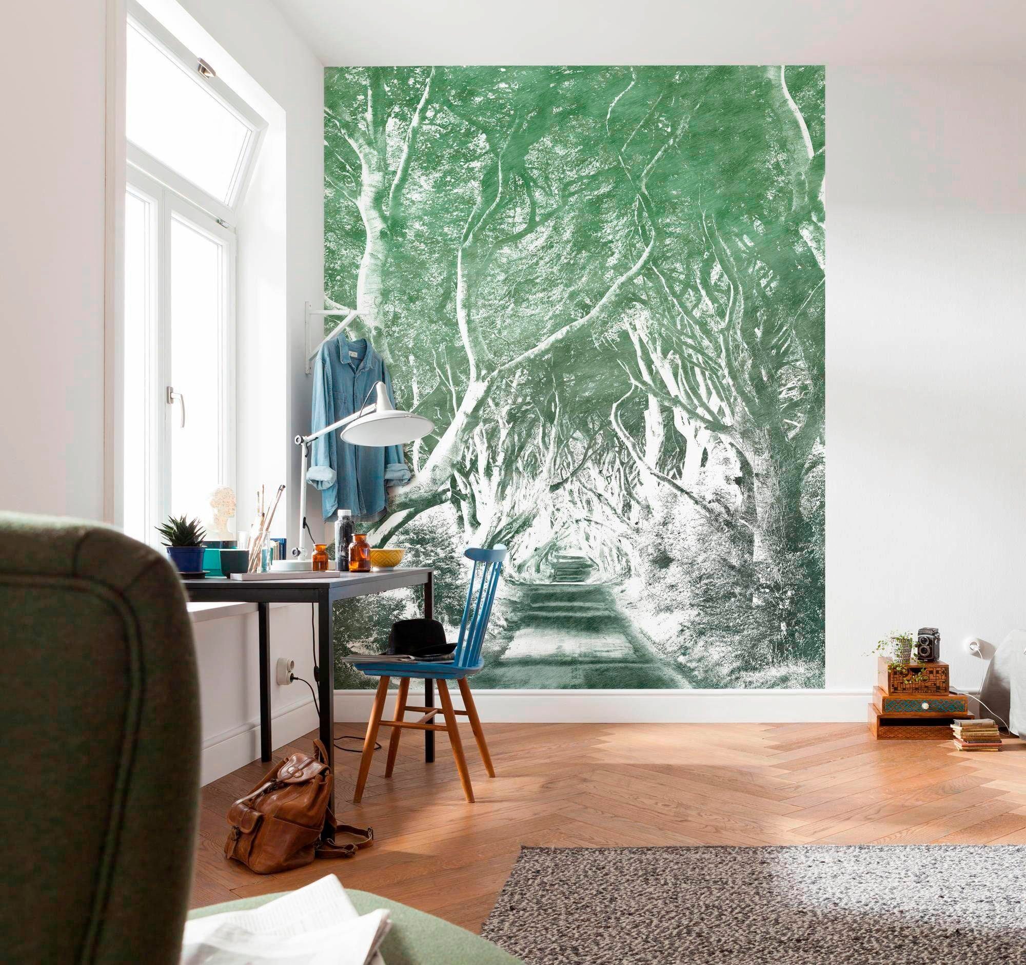 Komar Vliesbehang Digitale print vlies - Alley Graphite - Afmeting 200 x 250 cm (1 stuk)