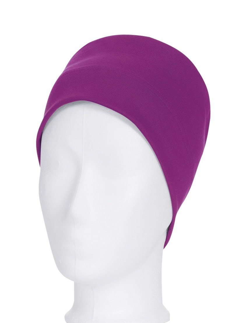 Trigema Gebreide muts TRIGEMA Soft-Cap (1 stuk) dames mutsen maat 900 paars