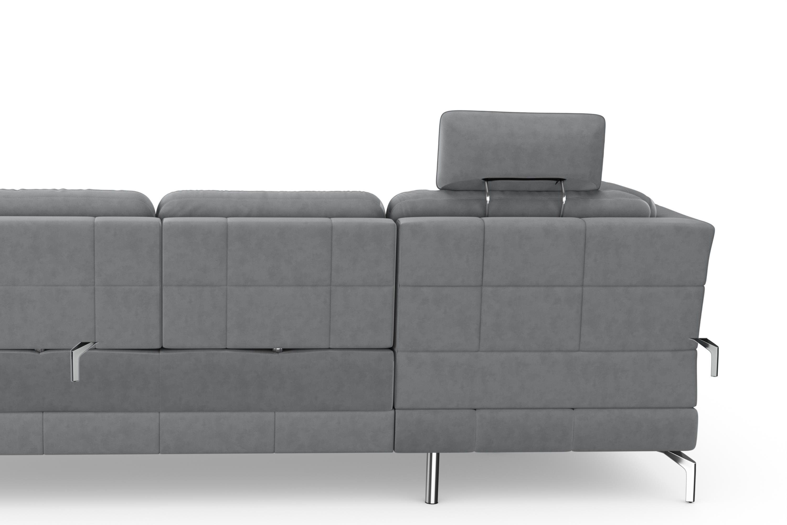 sit&more Hoekbank Bendigo L-vorm inclusief zitdiepteverstelling, bodemvrijheid 15 cm, in 2 pootkleuren
