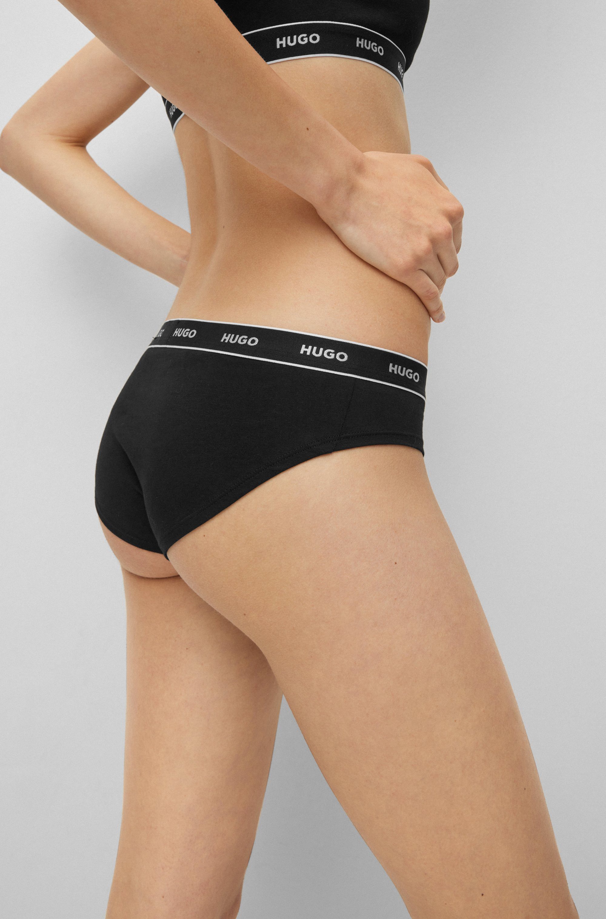 HUGO underwear Slip TRIPLET BRIEF STRIPE met hugo logo-elastisch tailleband (3 stuks)