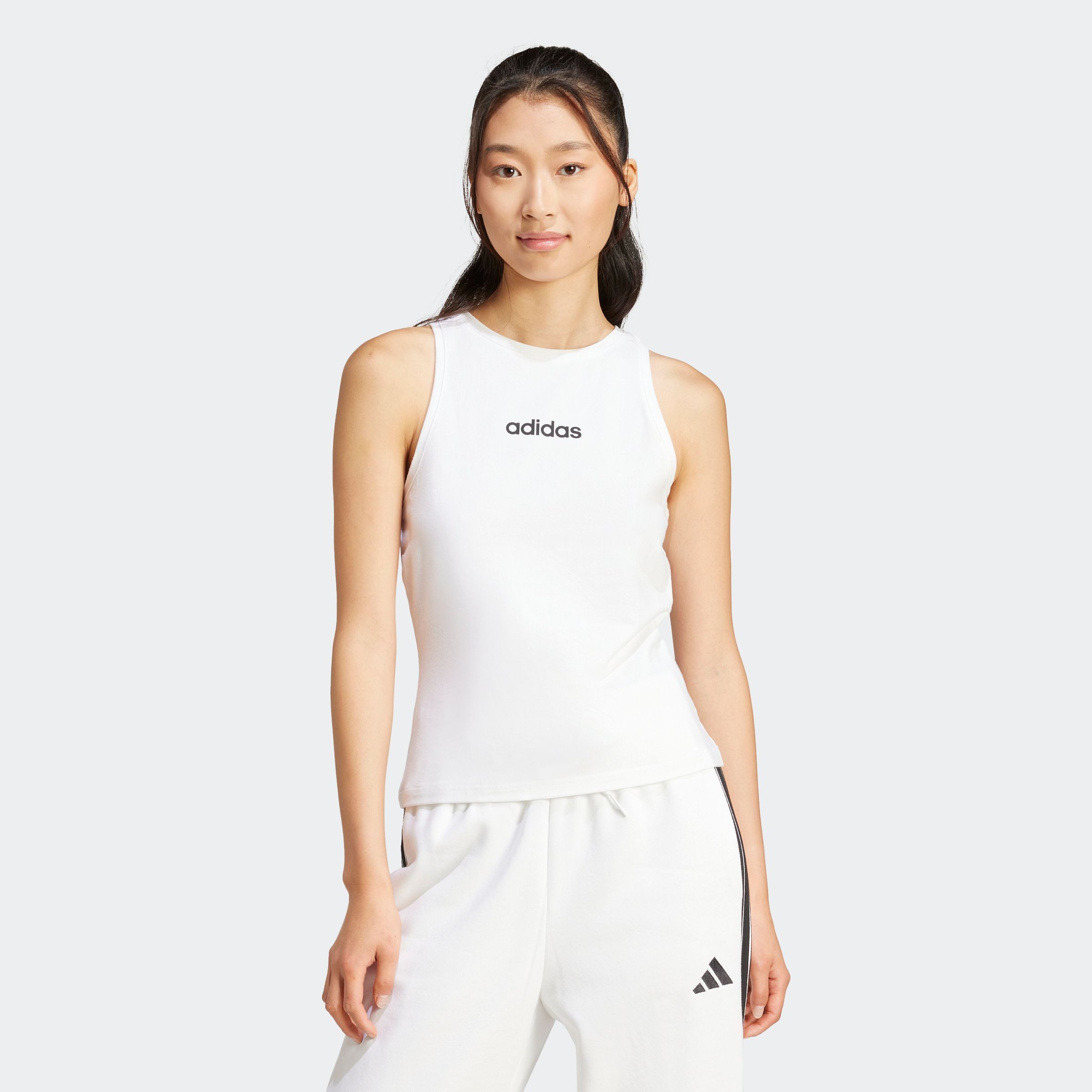 adidas Sportswear Tanktop W LIN SJ TK dames tanktops maat XS wit
