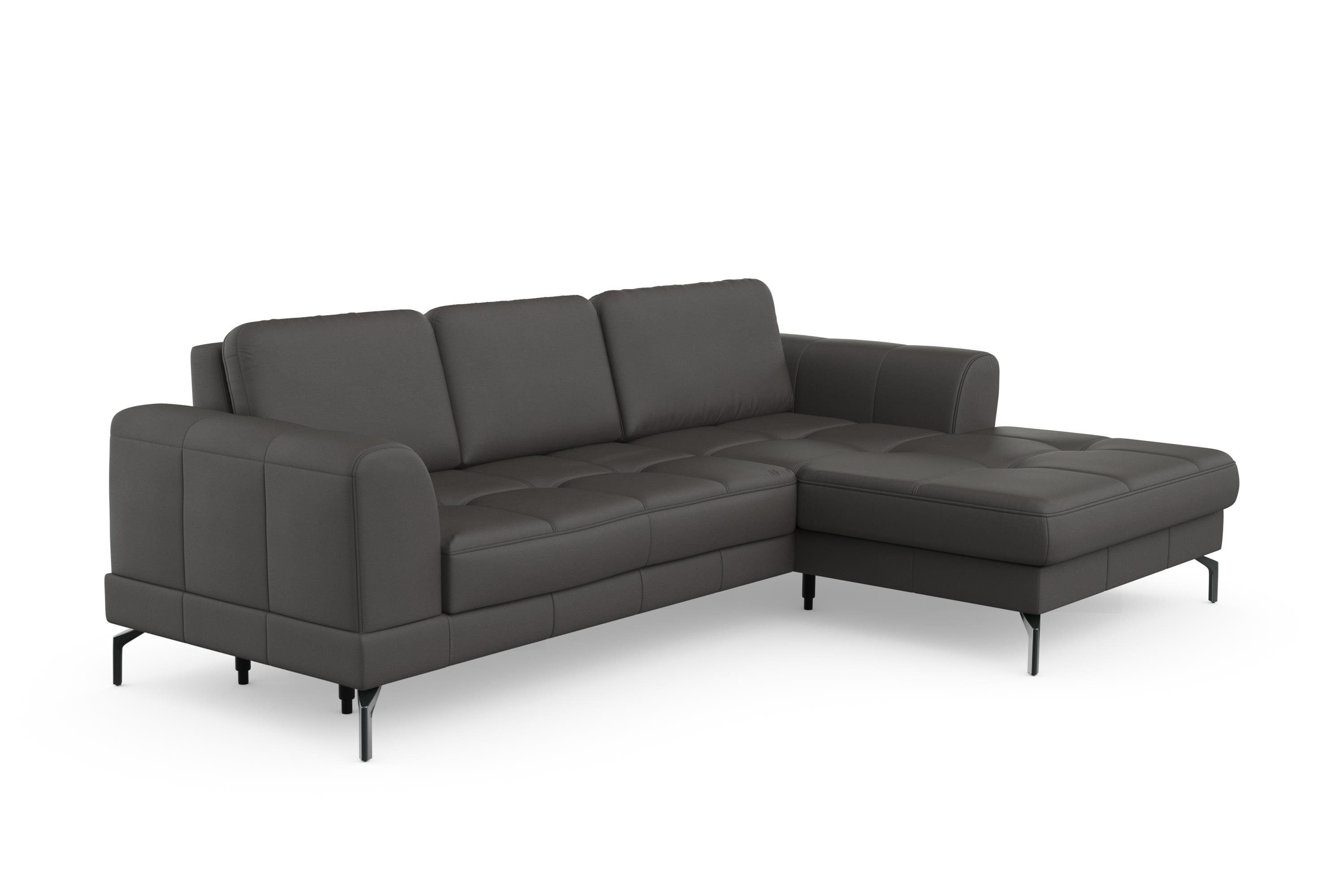 sit&more Hoekbank Bendigo L-vorm inclusief zitdiepteverstelling, bodemvrijheid 15 cm, 2 pootkleuren